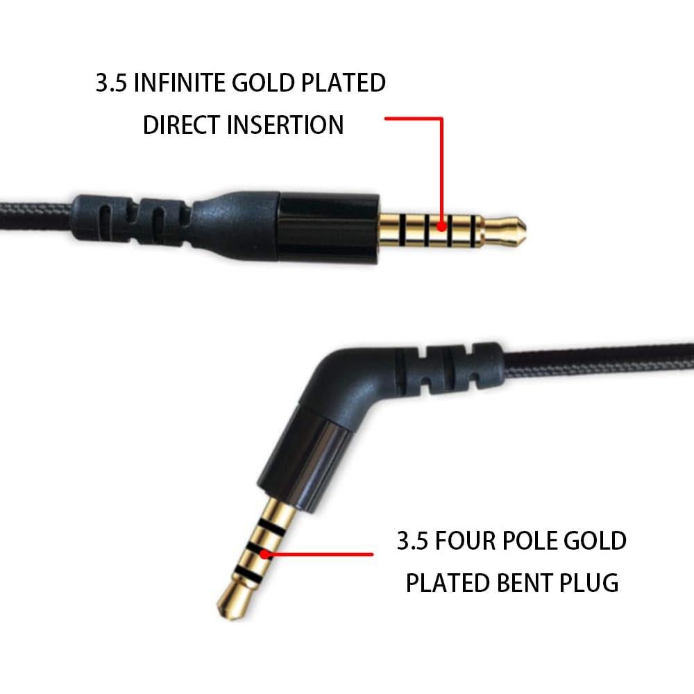 Cable de Audio de Reemplazo CLANMOU para SteelSeries Arctis Nova 7/Pro 3.5mm