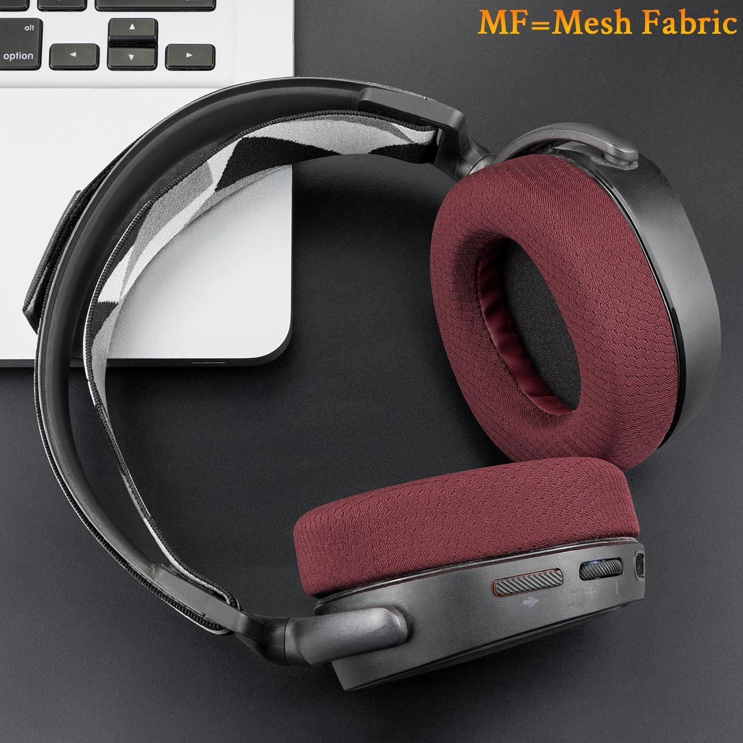 Almohadillas de Repuesto SOULWIT para SteelSeries Arctis 1-9 Pro - Burdeos