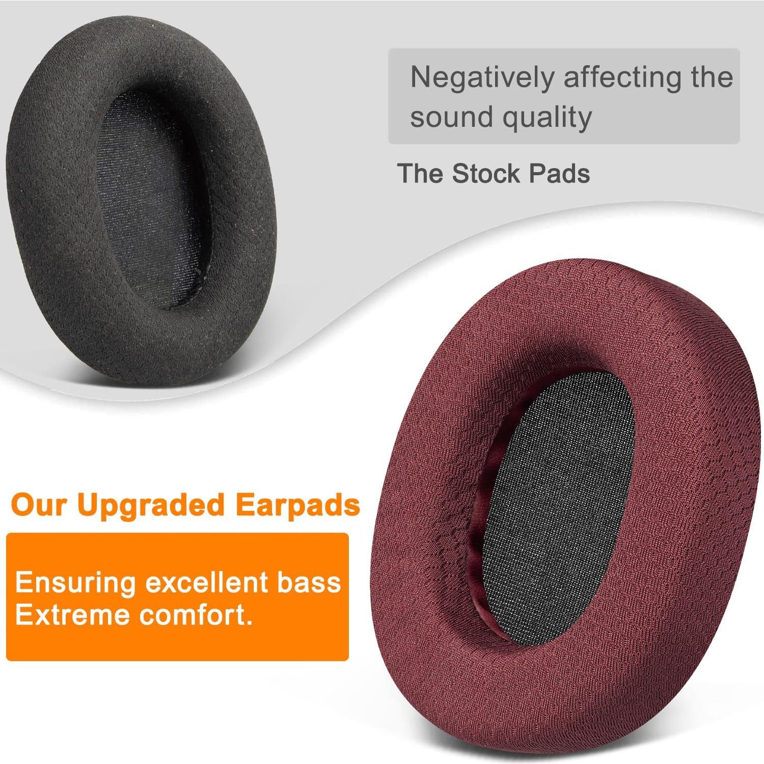 Almohadillas de Repuesto SOULWIT para SteelSeries Arctis 1-9 Pro - Burdeos