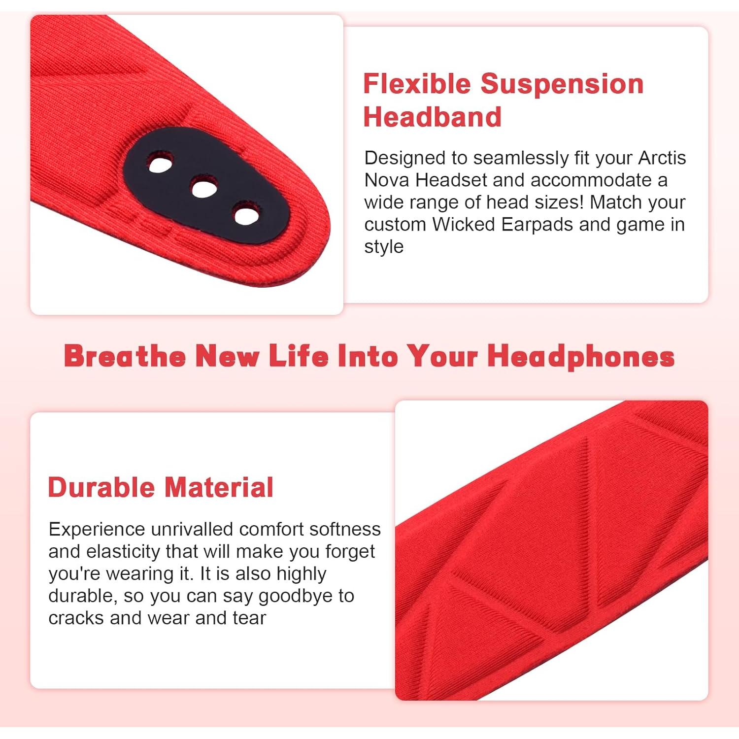 Almohadillas de Reemplazo SteelSeries Arctis Nova Pro Rojo