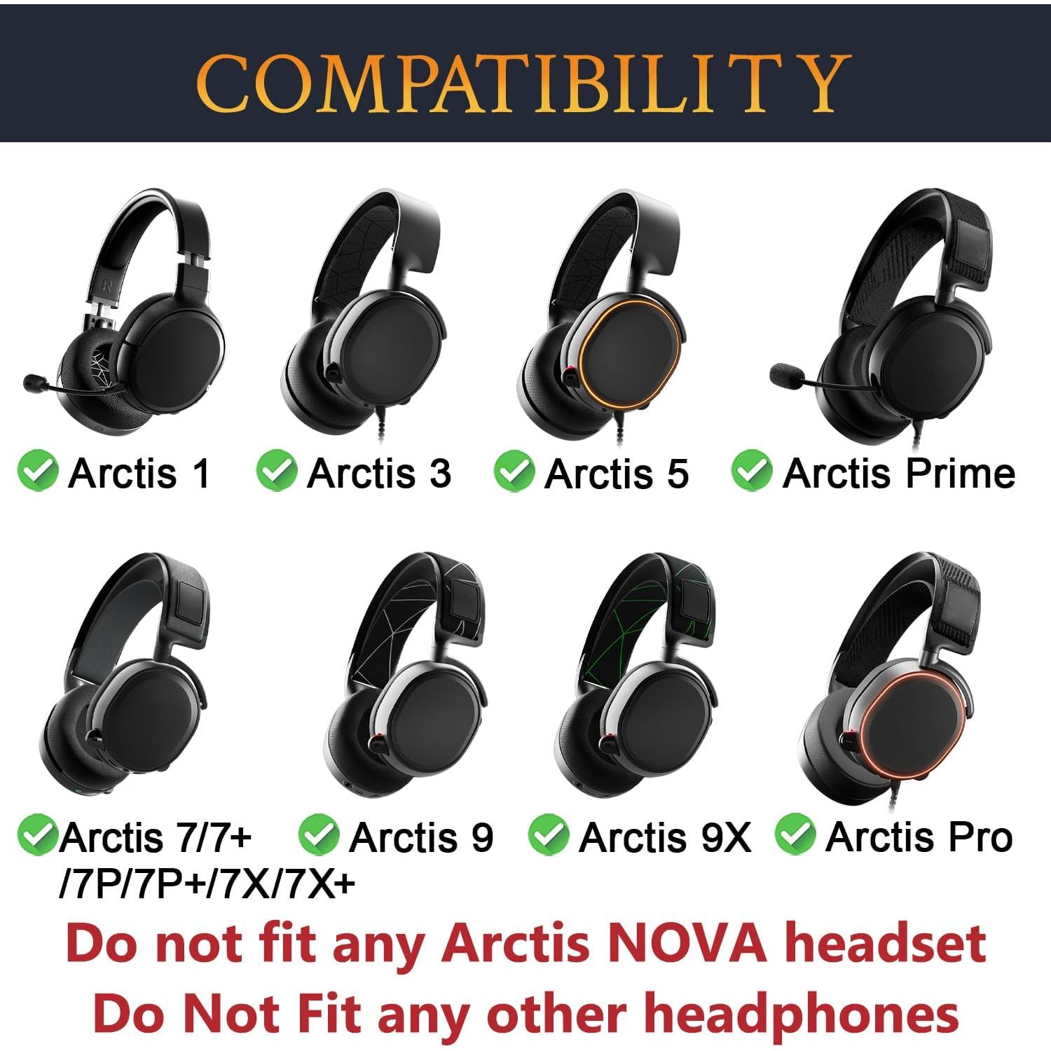 Almohadillas de Enfriamiento de Gel SOULWIT para Arctis 1/3/5/7/9 - Tormenta Roja