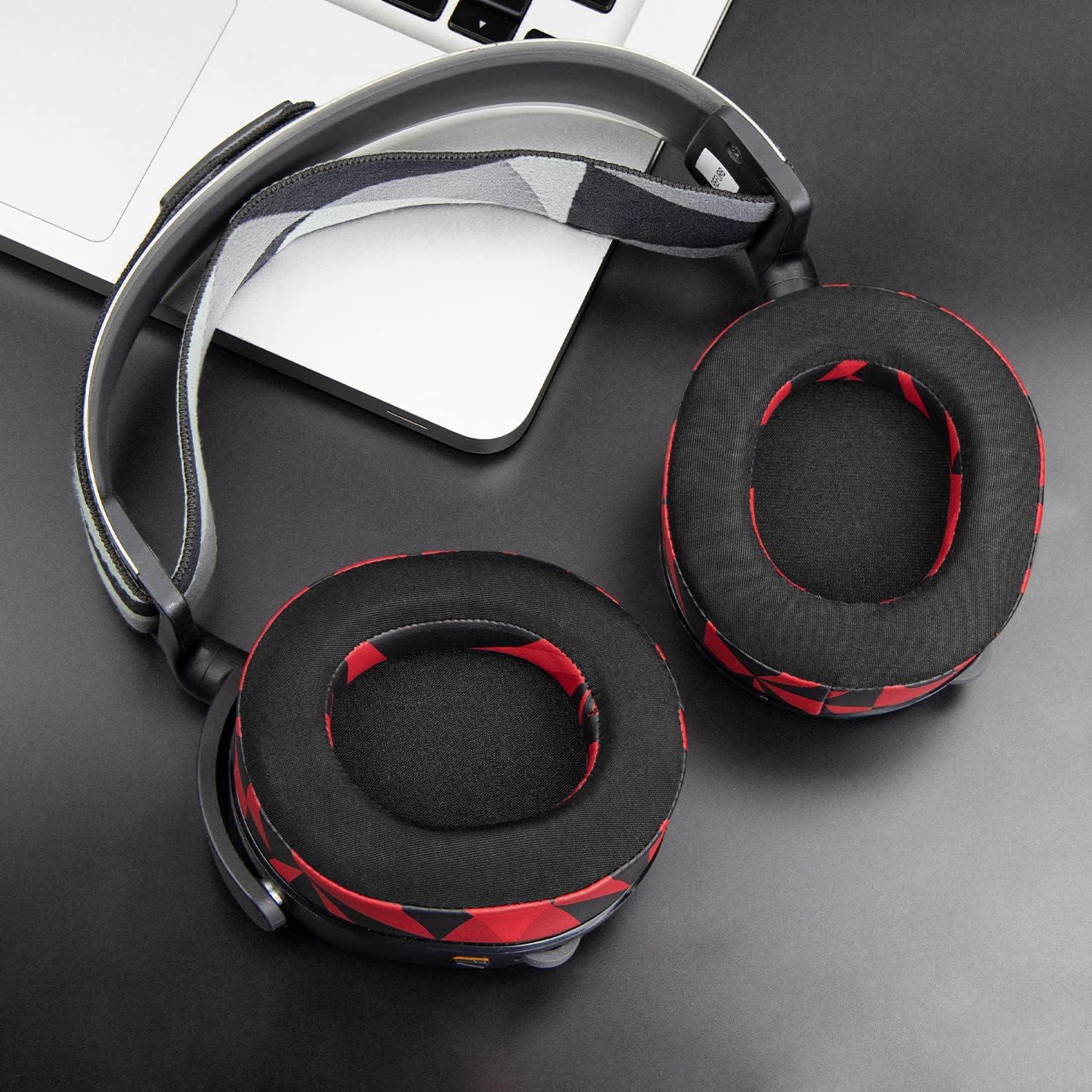 Almohadillas de Enfriamiento de Gel SOULWIT para Arctis 1/3/5/7/9 - Tormenta Roja