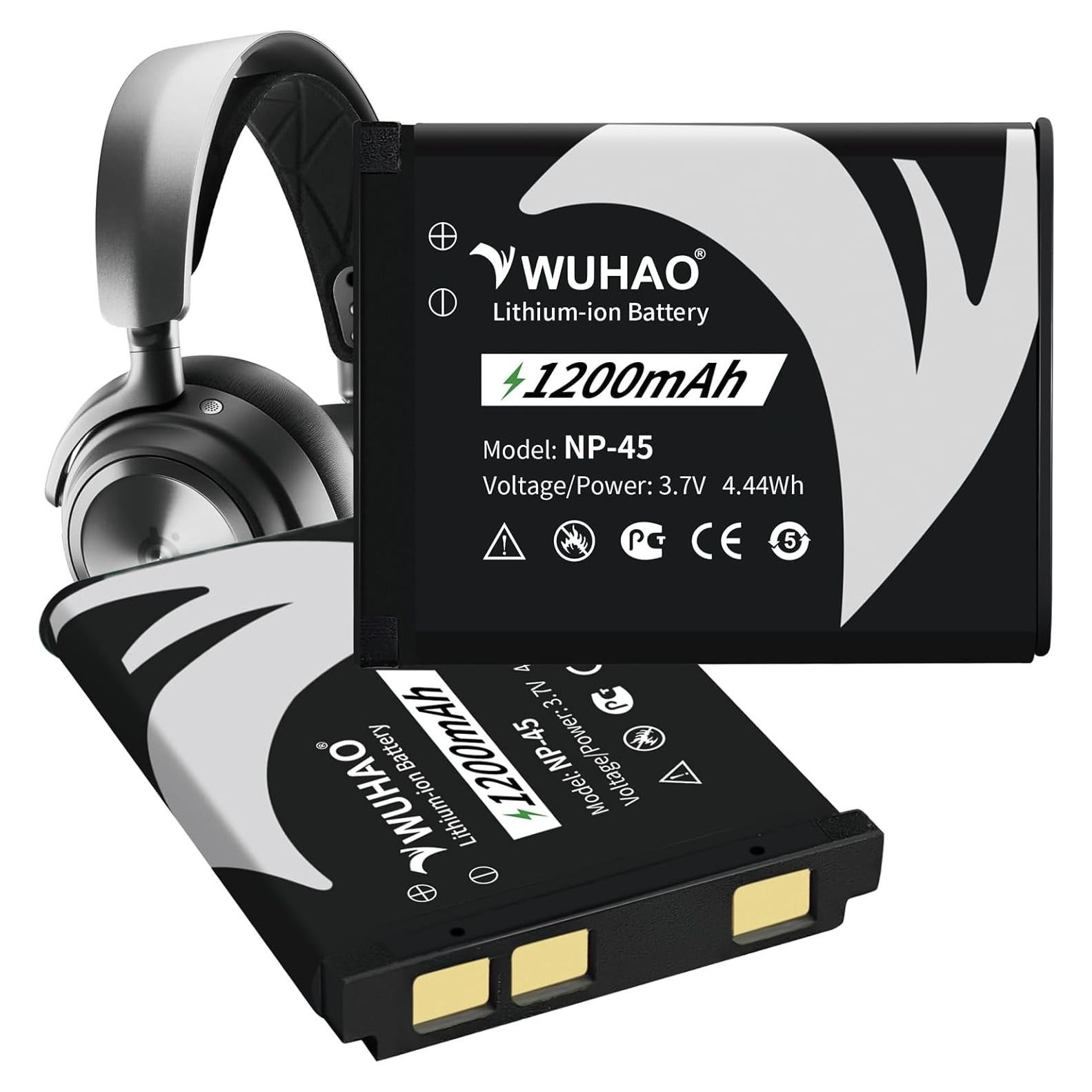 Baterías de Repuesto WUHAO NP-45 para Auriculares Arctis Nova Pro Wireless 1200mAh