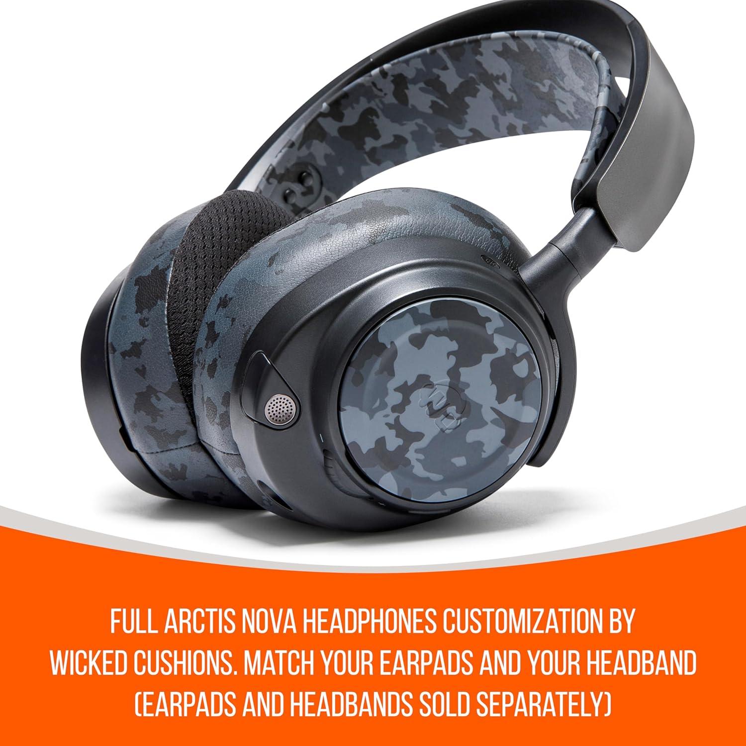 Placas Laterales Altavoz WC para Auriculares Arctis Nova - Camuflaje Negro