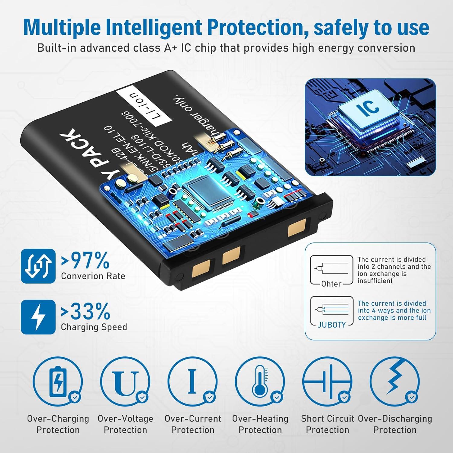 2 Baterías Li-Ion 1300mAh NP-45 para Fujifilm y Steelseries