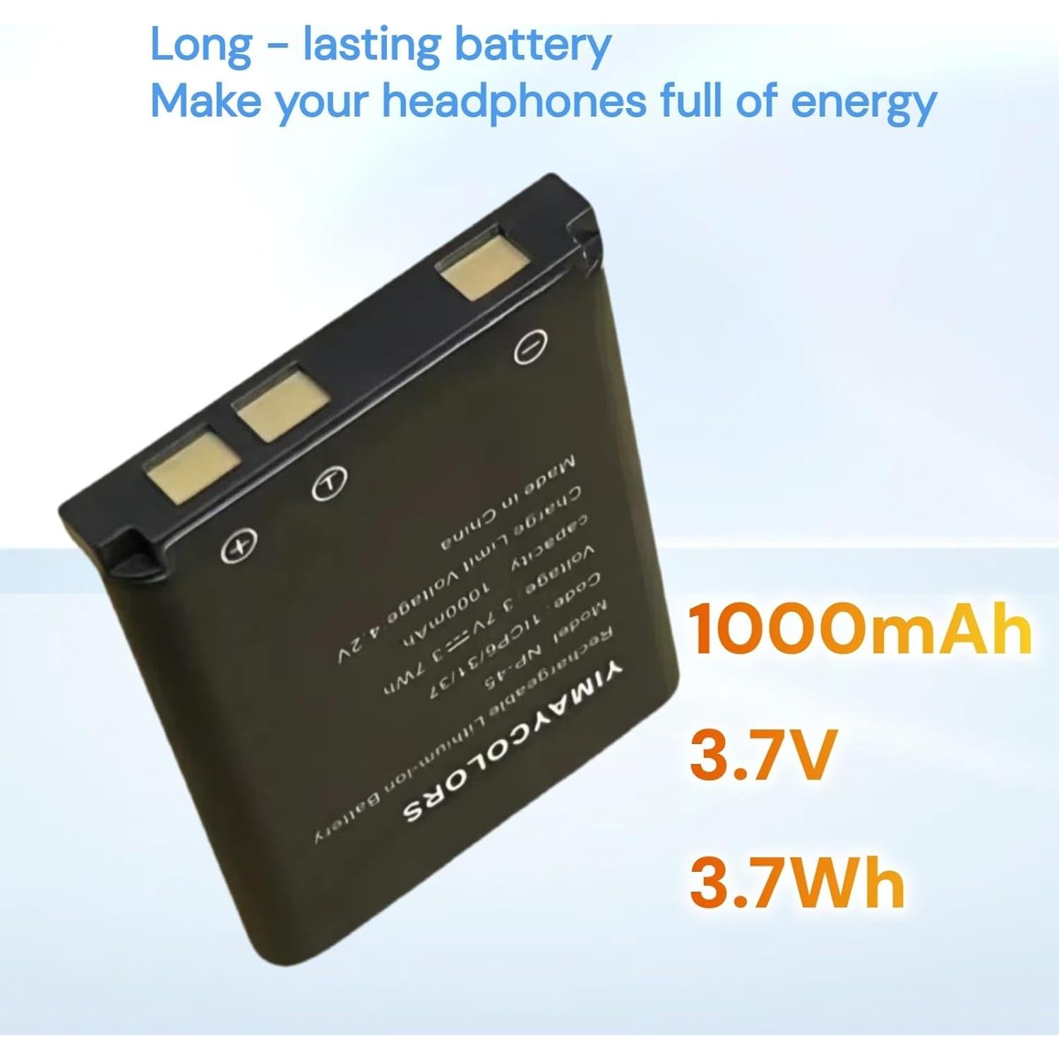 Paquete de 2 Baterías NP-45 YIMAYCOLORS para Steelseries Arctis Nova Pro