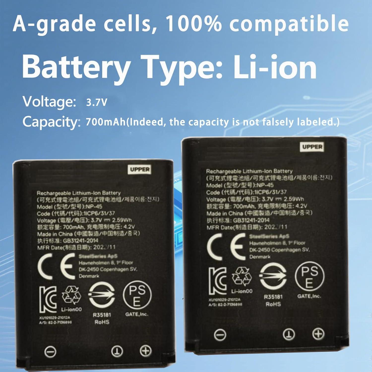 Batería NP-45 para auriculares Steelseries Arctis Nova Pro - 2-Pack