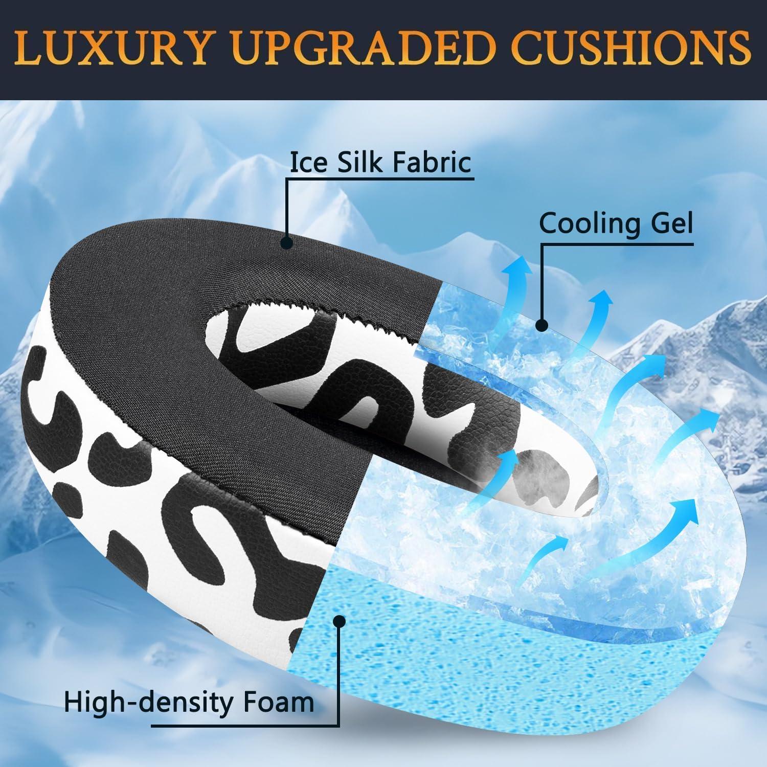 Almohadillas de Reemplazo SOULWIT Gel Refrigerante Leopardo de Nieve