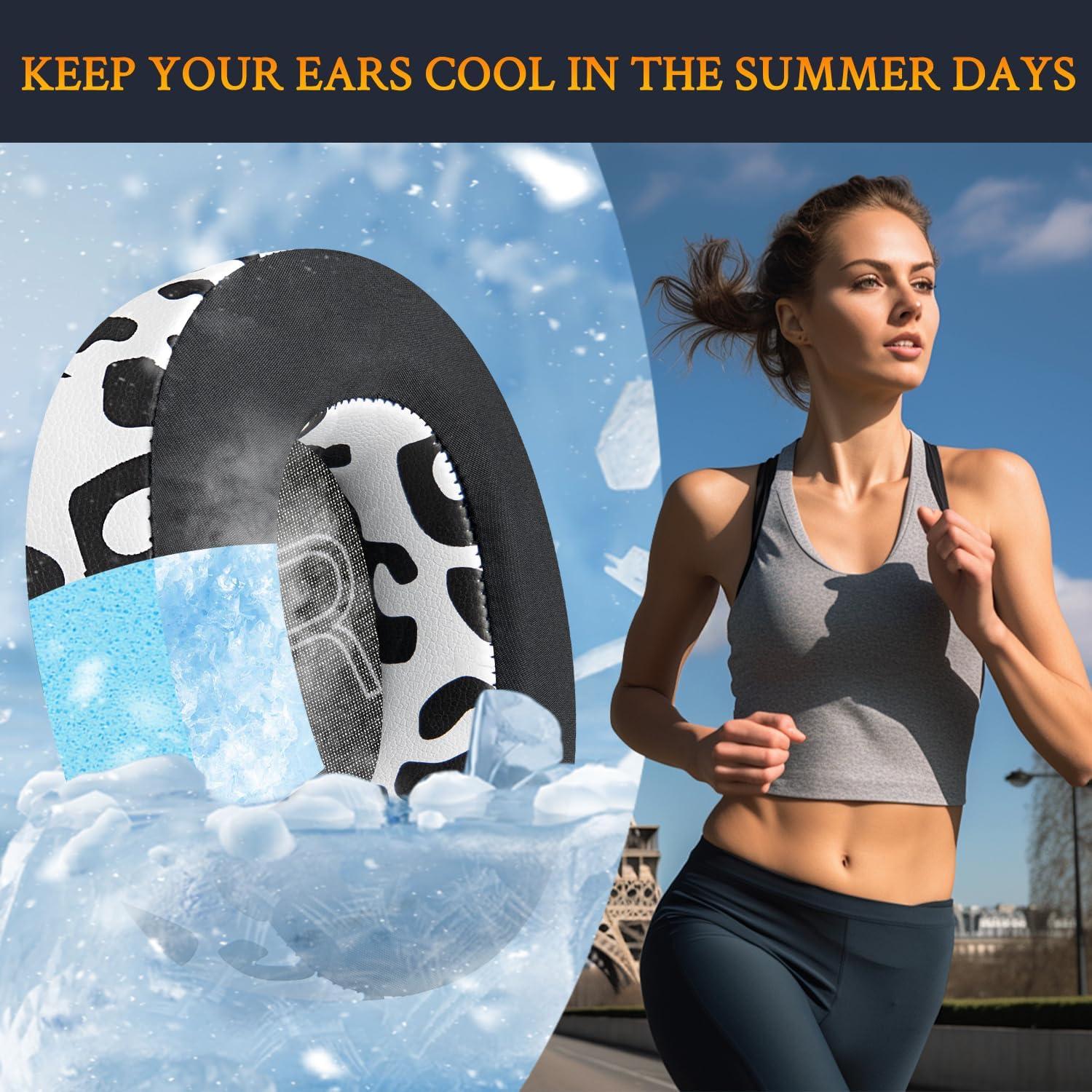 Almohadillas de Reemplazo SOULWIT Gel Refrigerante Leopardo de Nieve