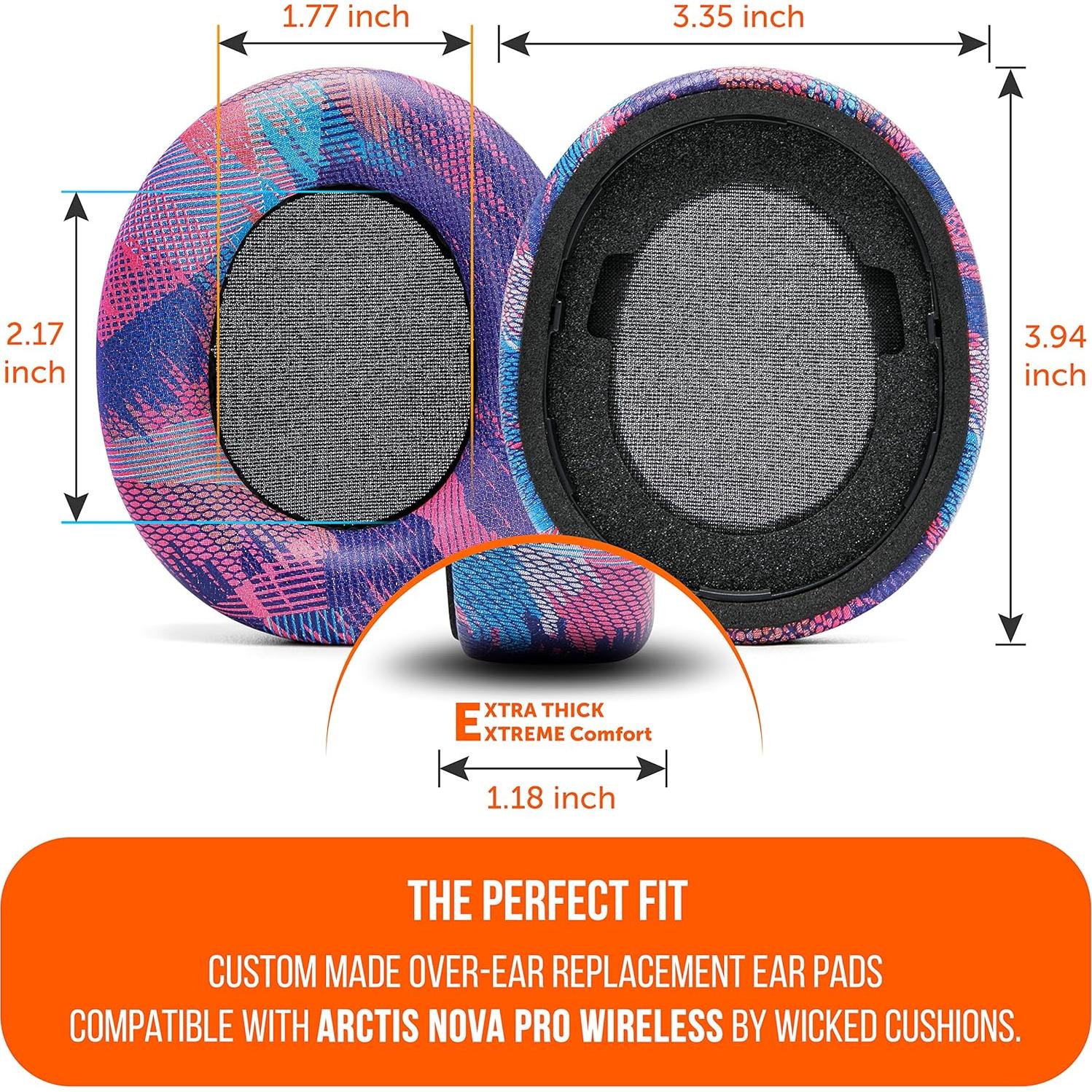 Almohadillas de Reemplazo Wicked Cushions para Steelseries Arctis Nova Pro Inalámbrico - Comodidad y Sonido Mejorado