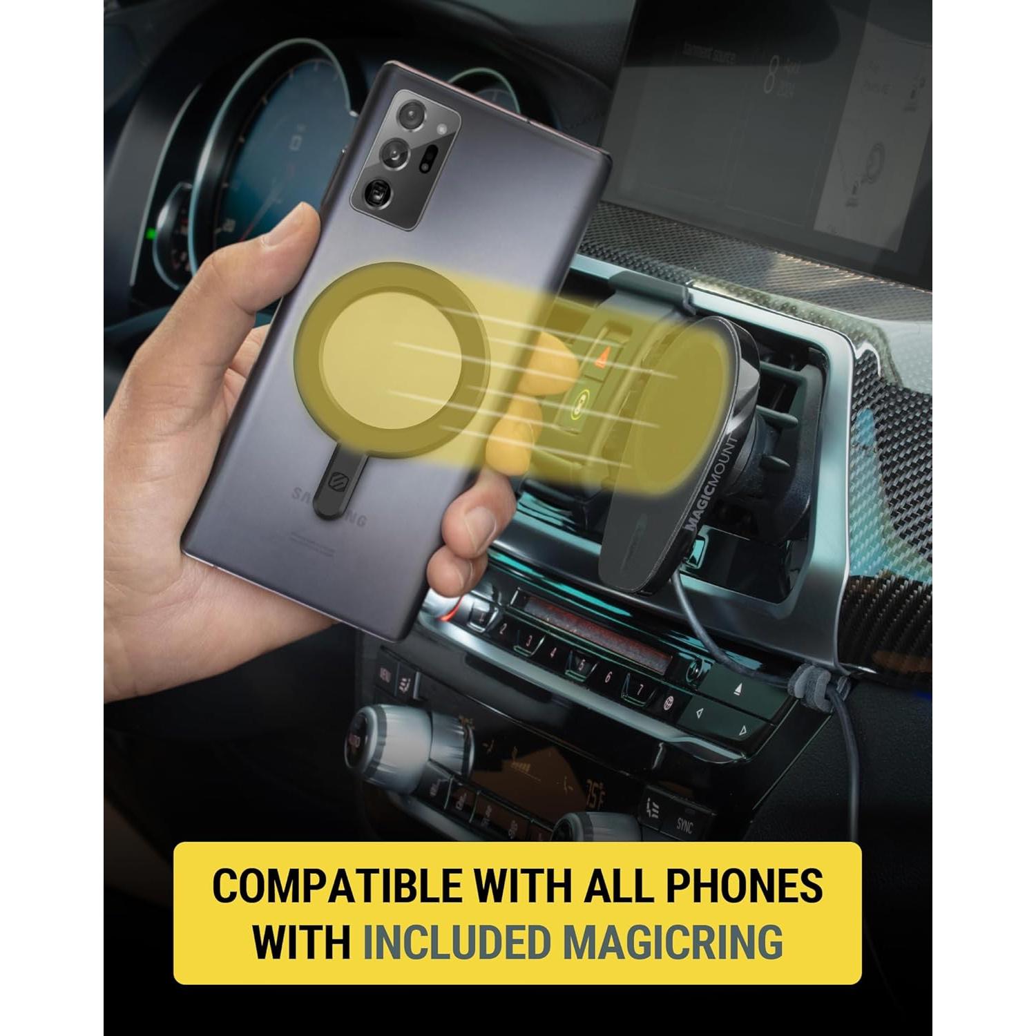 Soporte Magnético para Teléfono Scosche MPQ6DV-SP 15W Carga Rápida