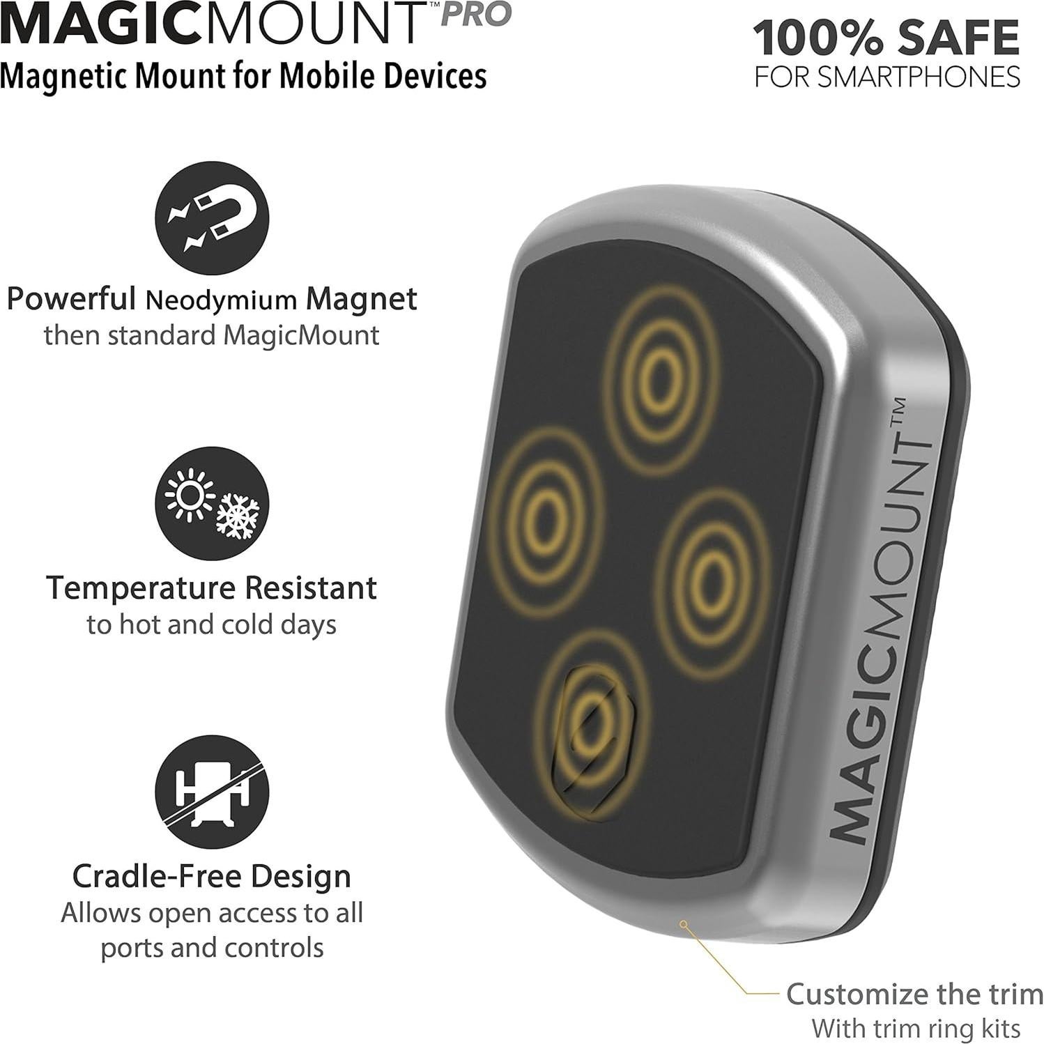 Soporte Magnético para Teléfonos Scosche MPVA - Negro y Plata