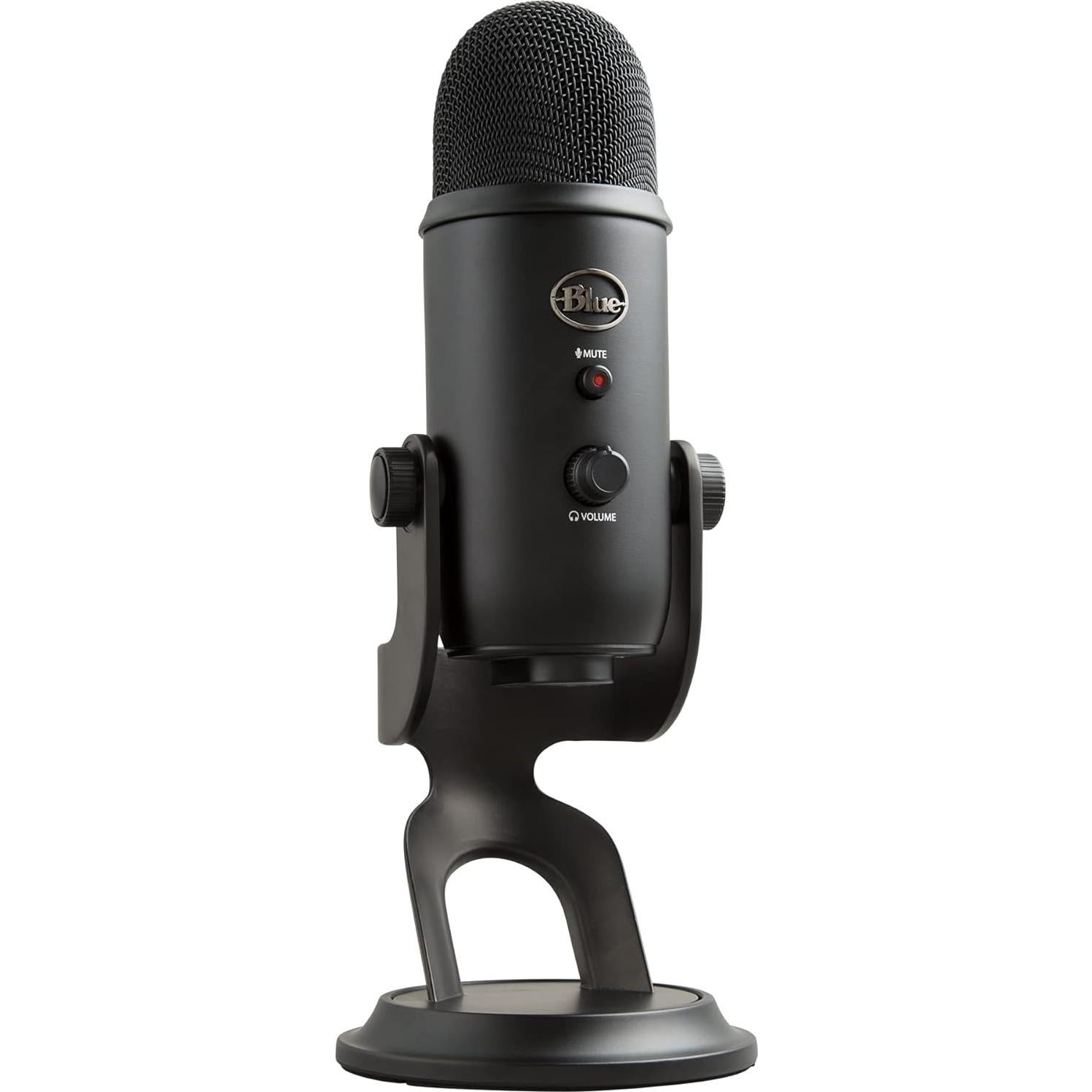 Micrófono USB Logitech Blue Yeti Blackout para PC y Streaming