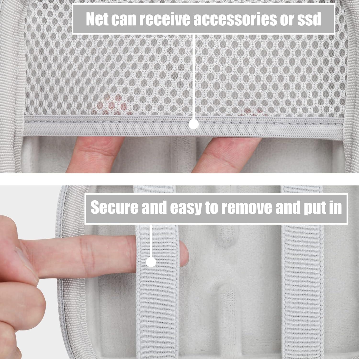 Funda de viaje dura Aenllosi para Samsung T9/T7 Touch SSD - Blanca