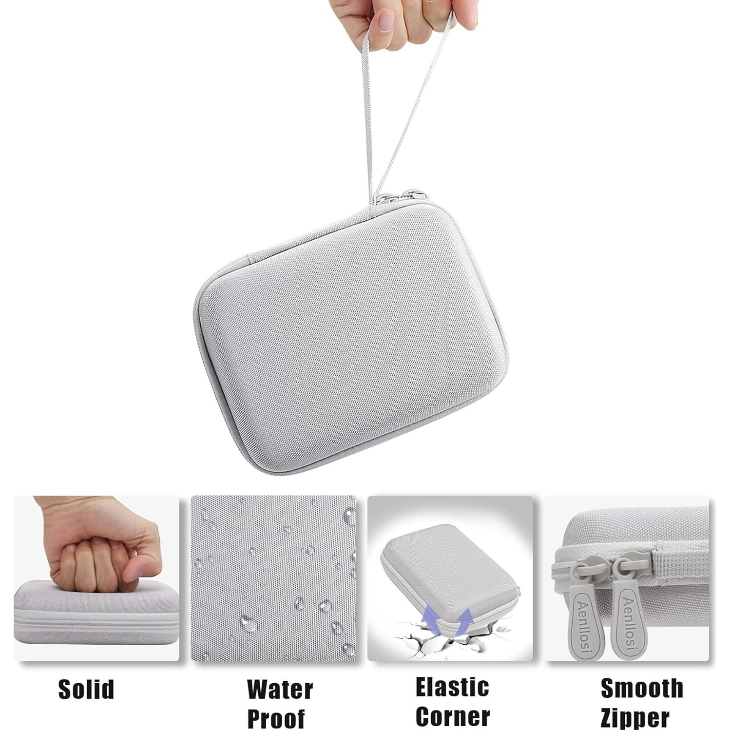 Funda de viaje dura Aenllosi para Samsung T9/T7 Touch SSD - Blanca