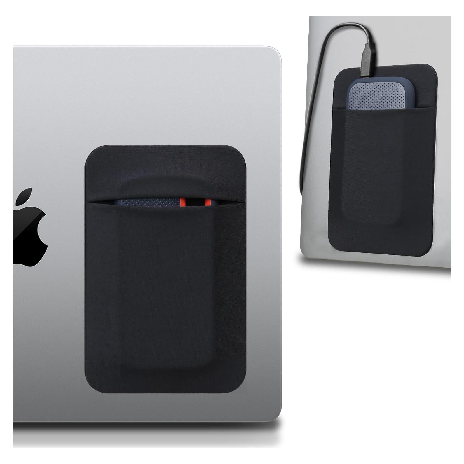 Funda Adhesiva para Disco Duro SSD Lacdo, Negro, 13x8.6 cm