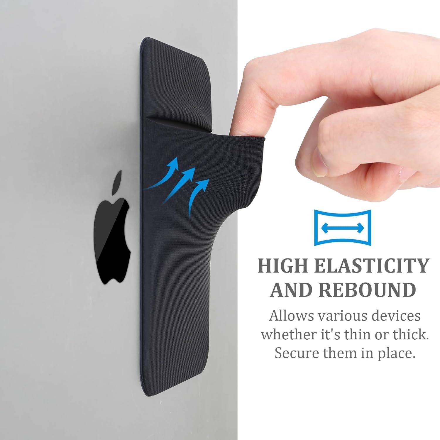 Funda Adhesiva para Disco Duro SSD Lacdo, Negro, 13x8.6 cm