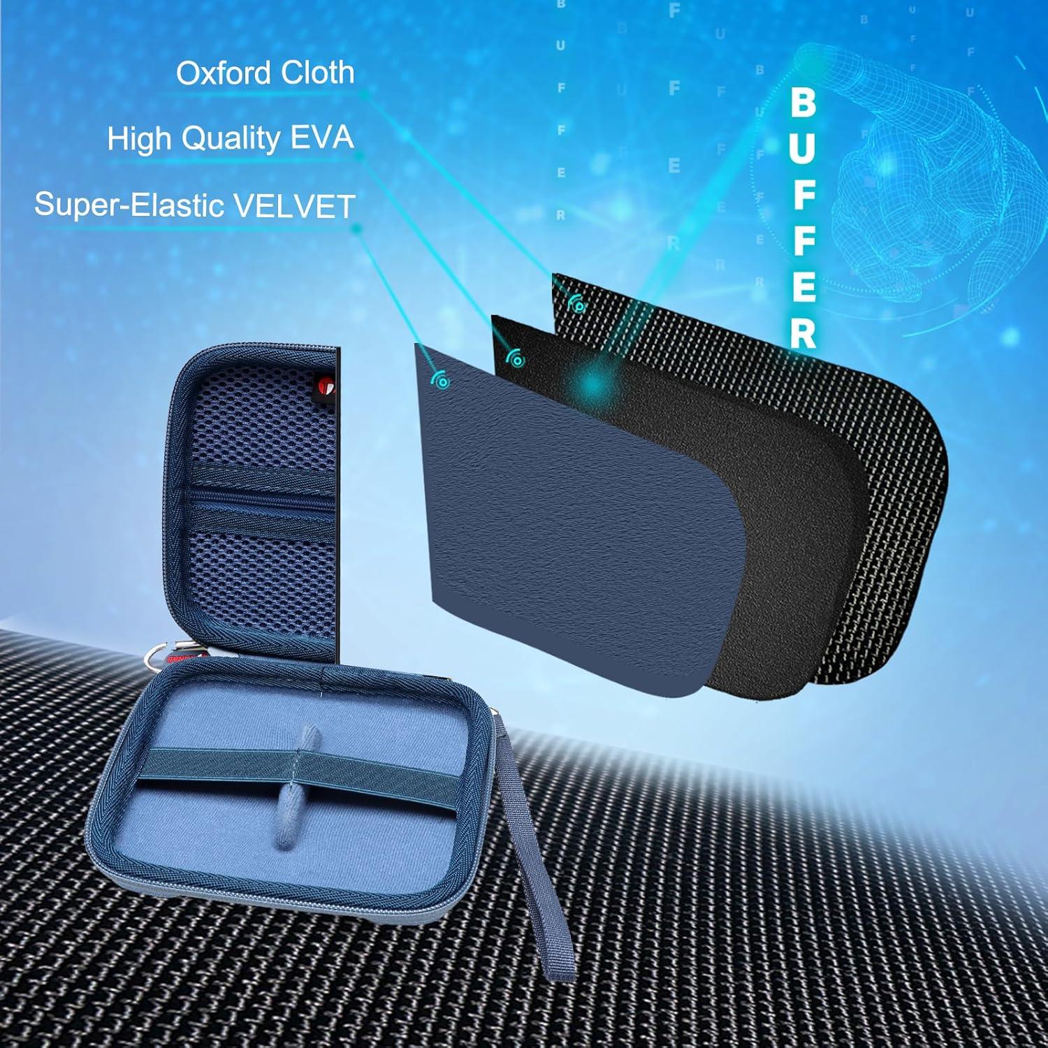 Funda Dura Azul XANAD para SSD Sandisk Pro/Samsung T7 250GB-4TB