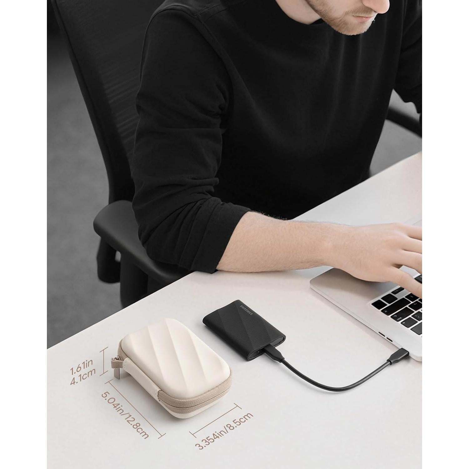 Funda Dura para SSD Samsung T9/T7 Shield/T7 - Blanca