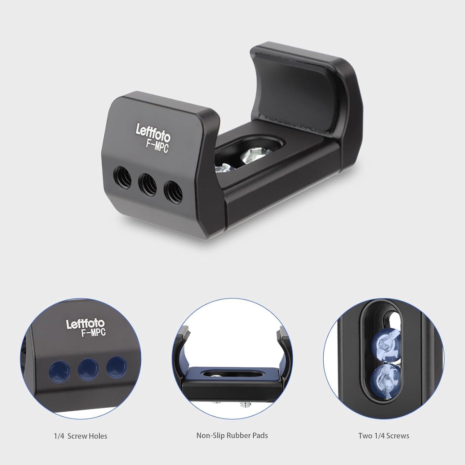 Soporte para SSD Leftfoto F-MPC, Aluminio, 55-80mm