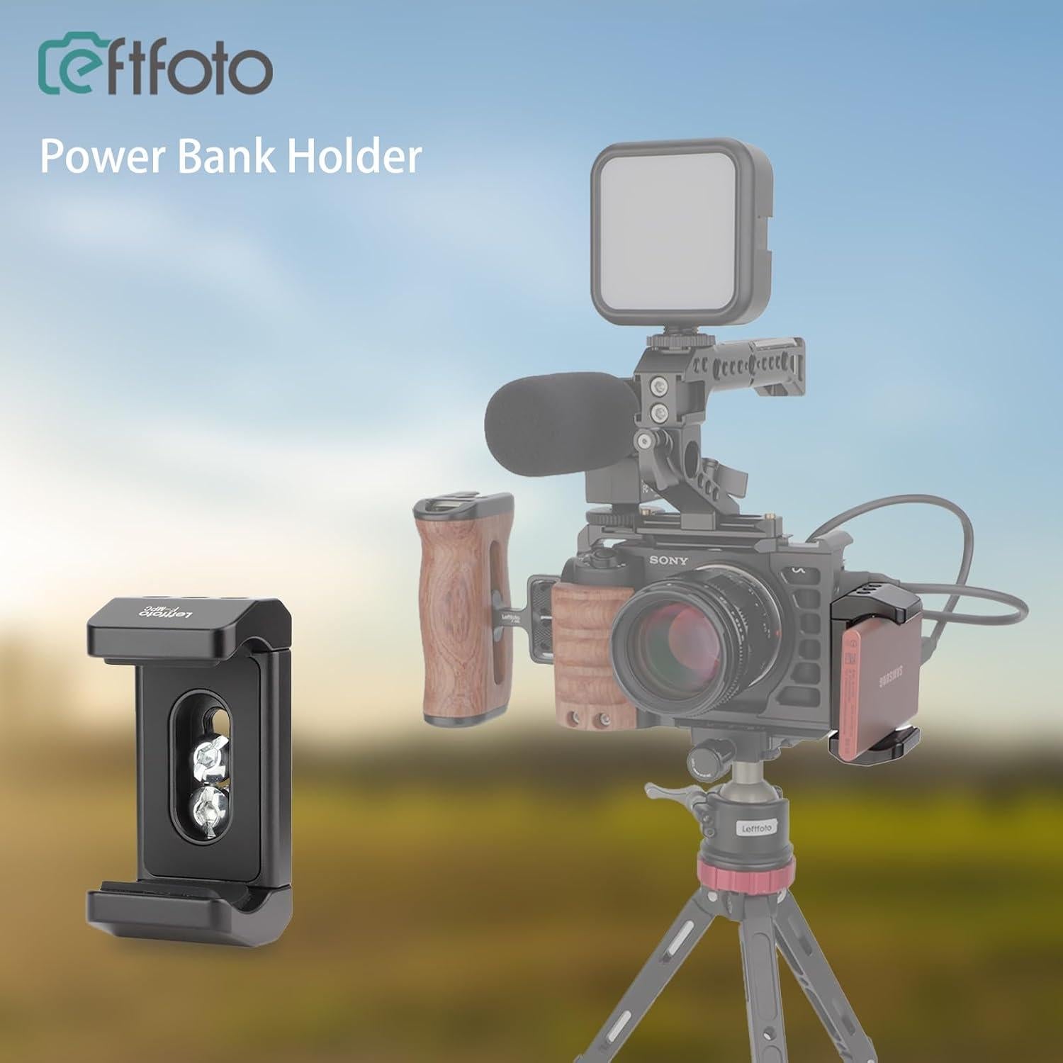 Soporte para SSD Leftfoto F-MPC, Aluminio, 55-80mm