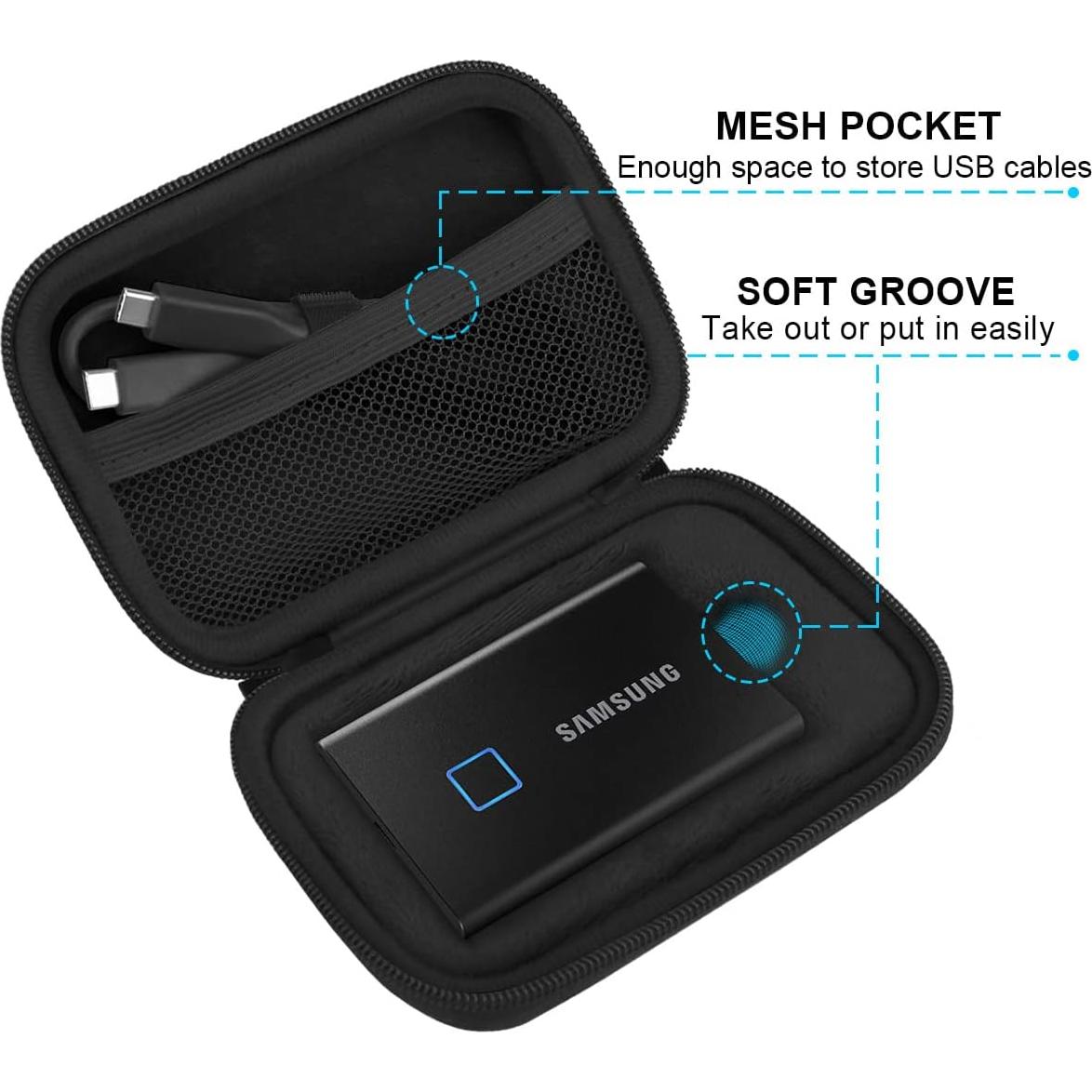 Funda rígida Lacdo para SSD Samsung T7/T7 Touch 500GB-2TB