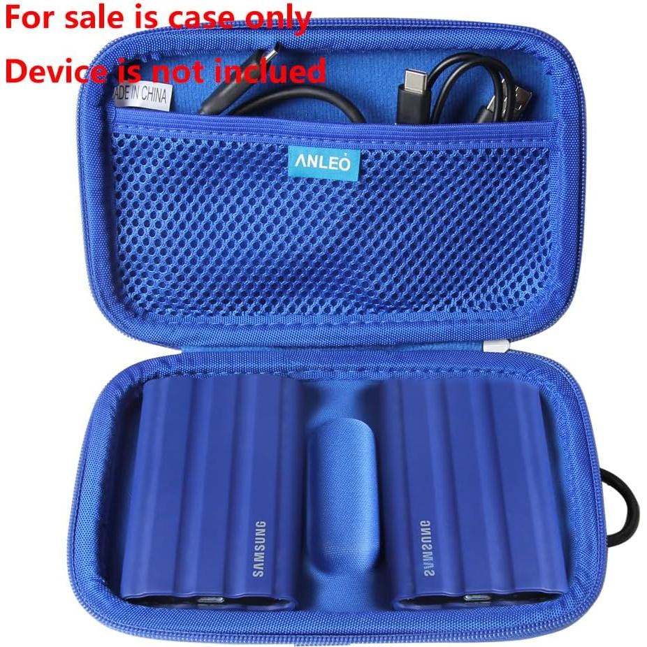 Funda de Viaje Dura Anleo para Samsung T7 Shield 2TB/4TB Azul