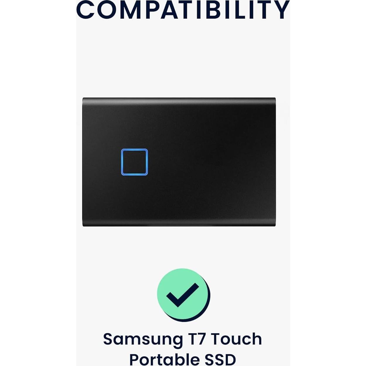 Funda de Silicona kwmobile para Samsung T7 Touch SSD - Negra