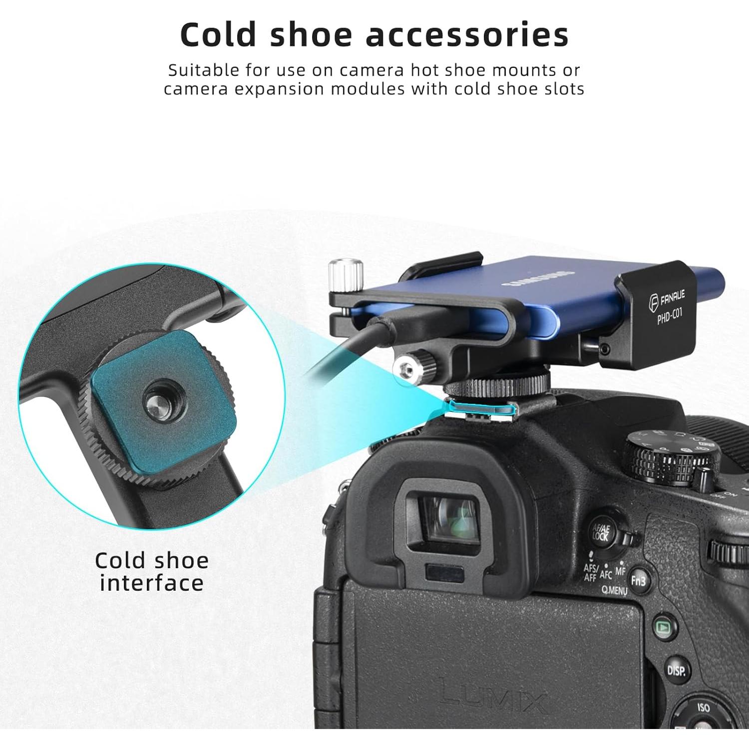 Soporte para SSD FANAUE con zapato frío 52-70mm para BMPCC