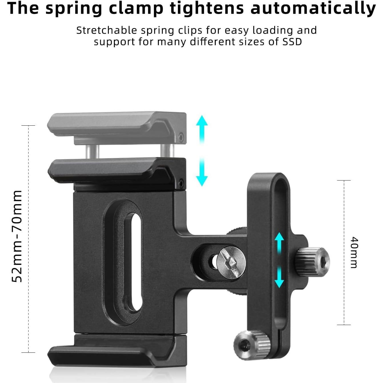 Soporte para SSD FANAUE con zapato frío 52-70mm para BMPCC