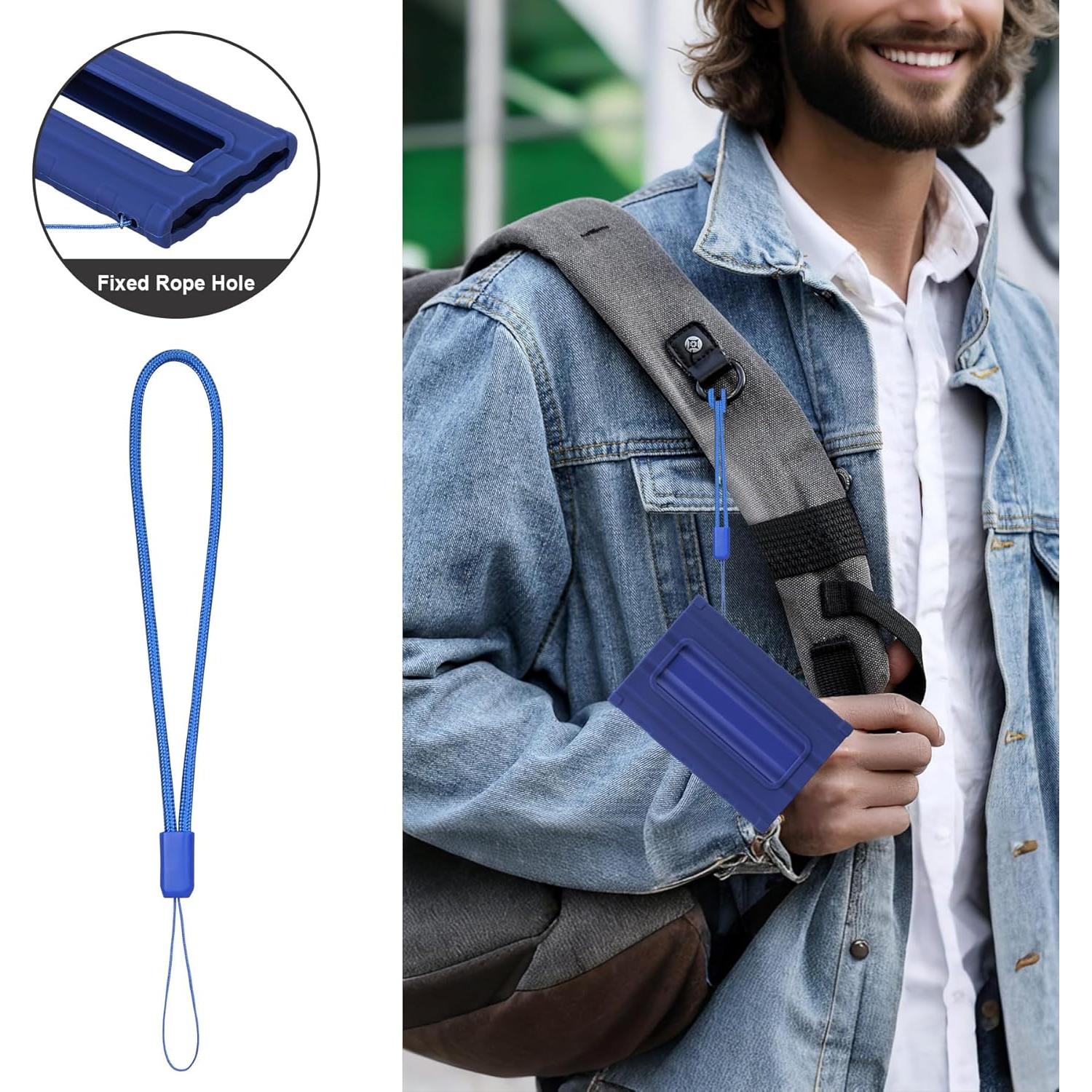 Funda de Silicona Lacdo para SSD Samsung T7 Shield 1TB/2TB/4TB Azul