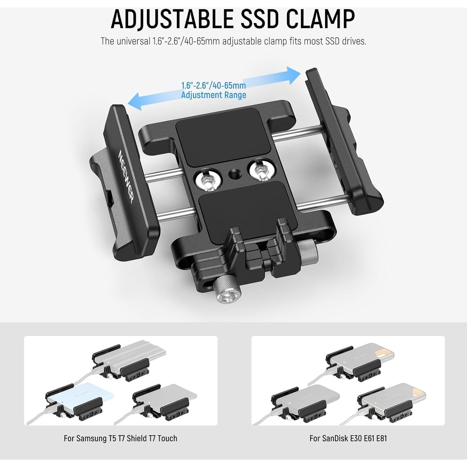 Soporte Universal para SSD NEEWER UA035 Ajustable 40-65mm