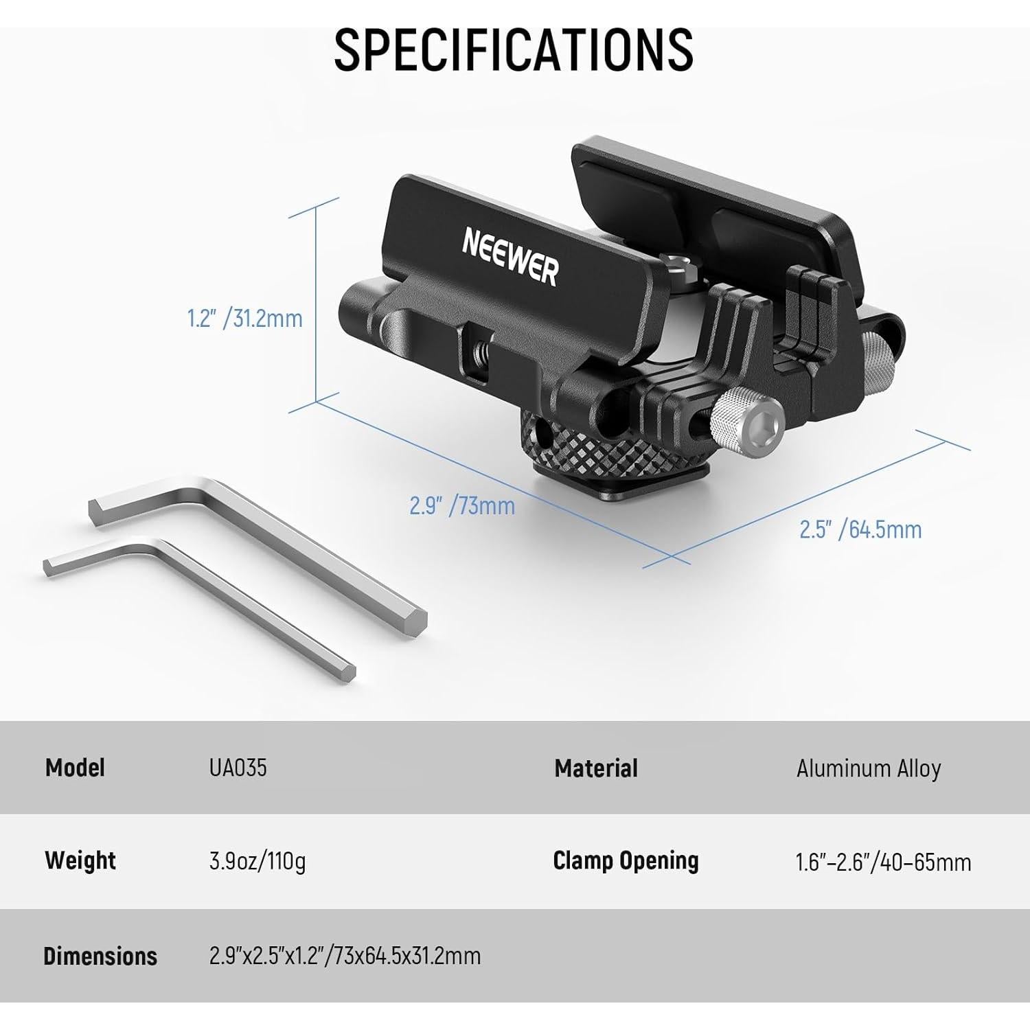 Soporte Universal para SSD NEEWER UA035 Ajustable 40-65mm