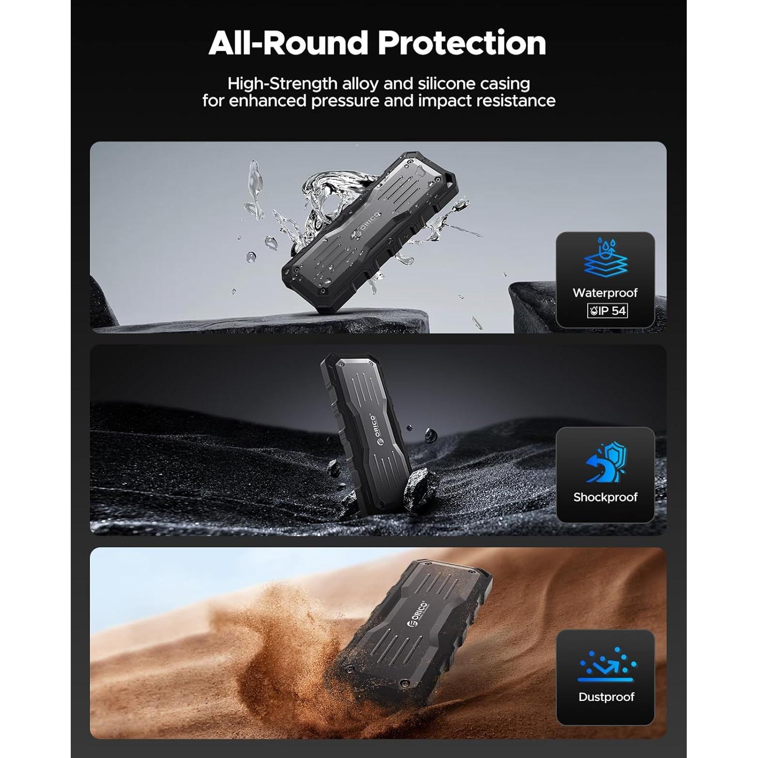 ORICO SSD Externo 2TB O20 USB 3.0 Resistente Impermeable