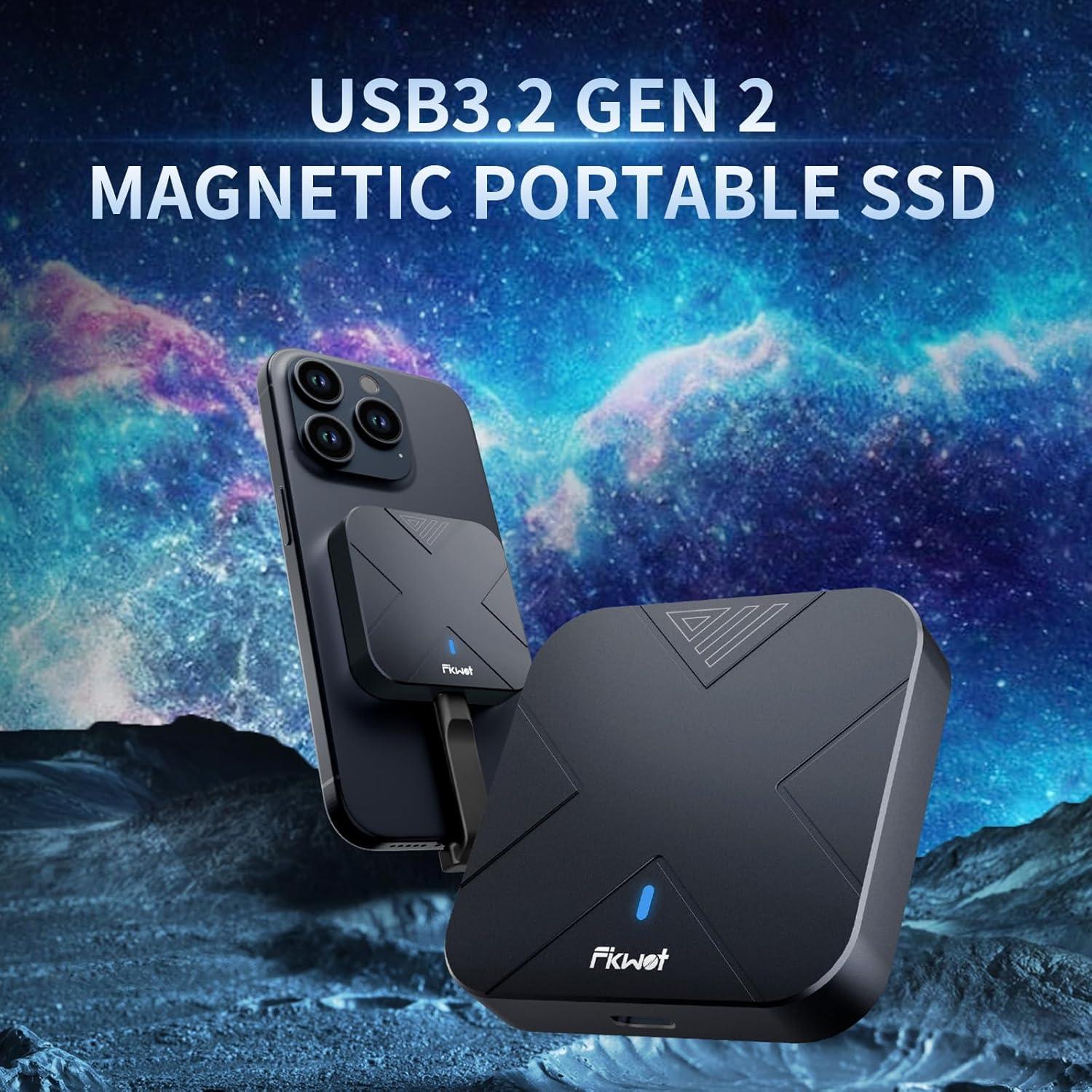 SSD Externo Fikwot FP70 500GB USB 3.2 1050MB/s Gris