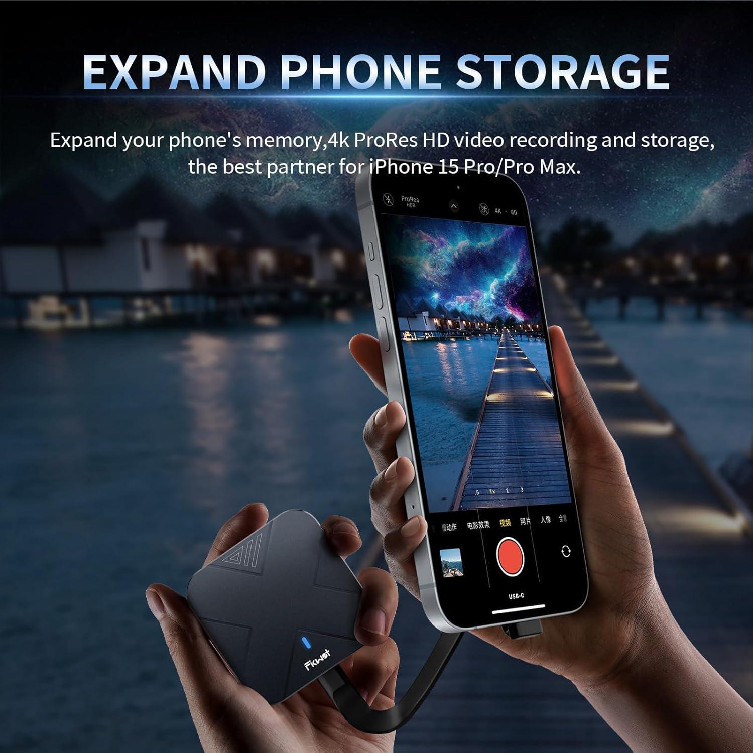 SSD Externo Fikwot FP70 500GB USB 3.2 1050MB/s Gris