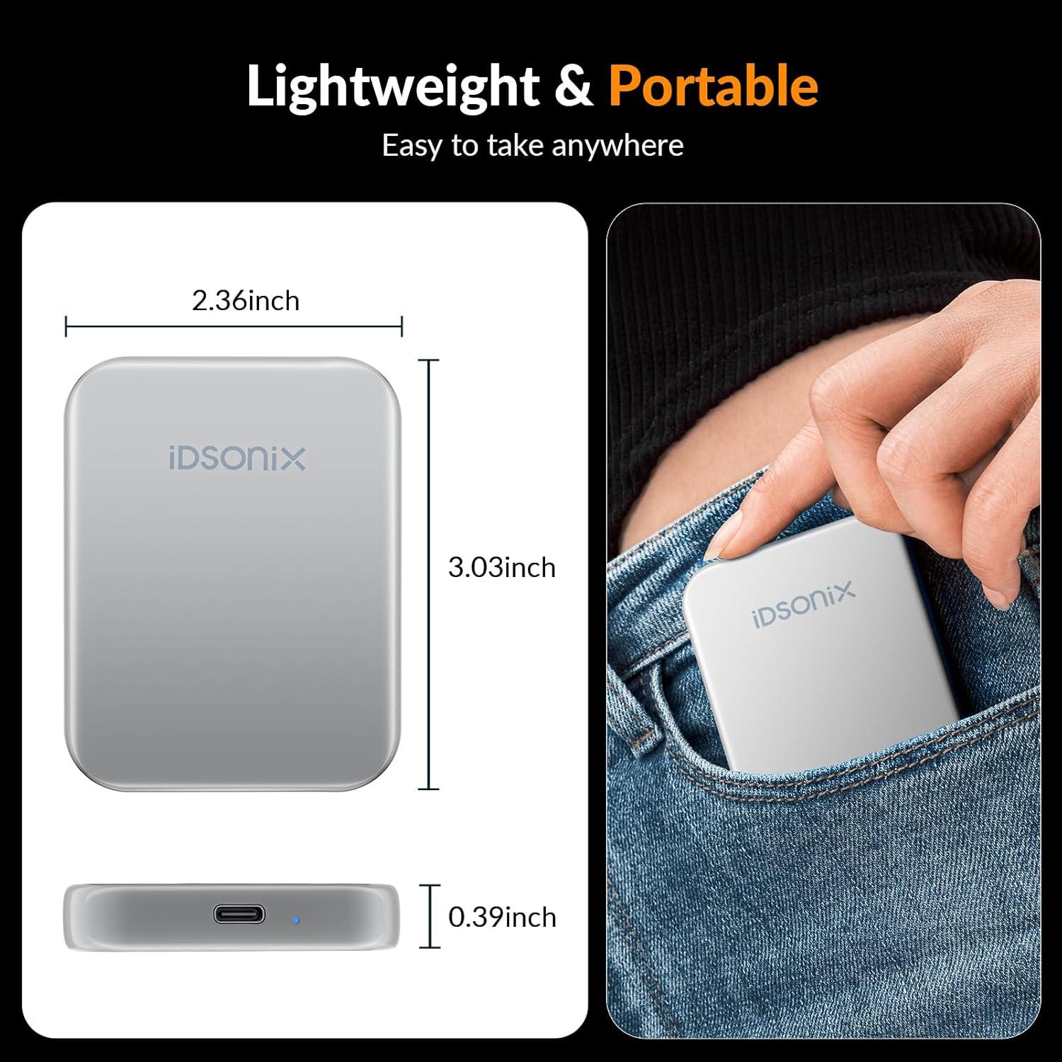 SSD Externo iDsonix 1TB Magnético USB-C 3.2, 2000MB/s