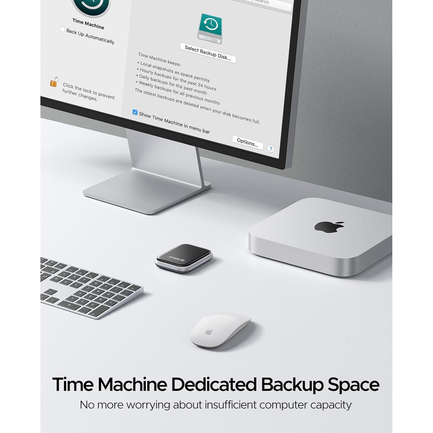 ORICO 1TB Portable SSD Up to 2000MB/s External Solid State Drive, USB 3.2 Gen 2x2 20Gbps with 2 in 1 USB C Cable, Compatibility with MacBook, iPad, iPhone 15, PSSD - A20