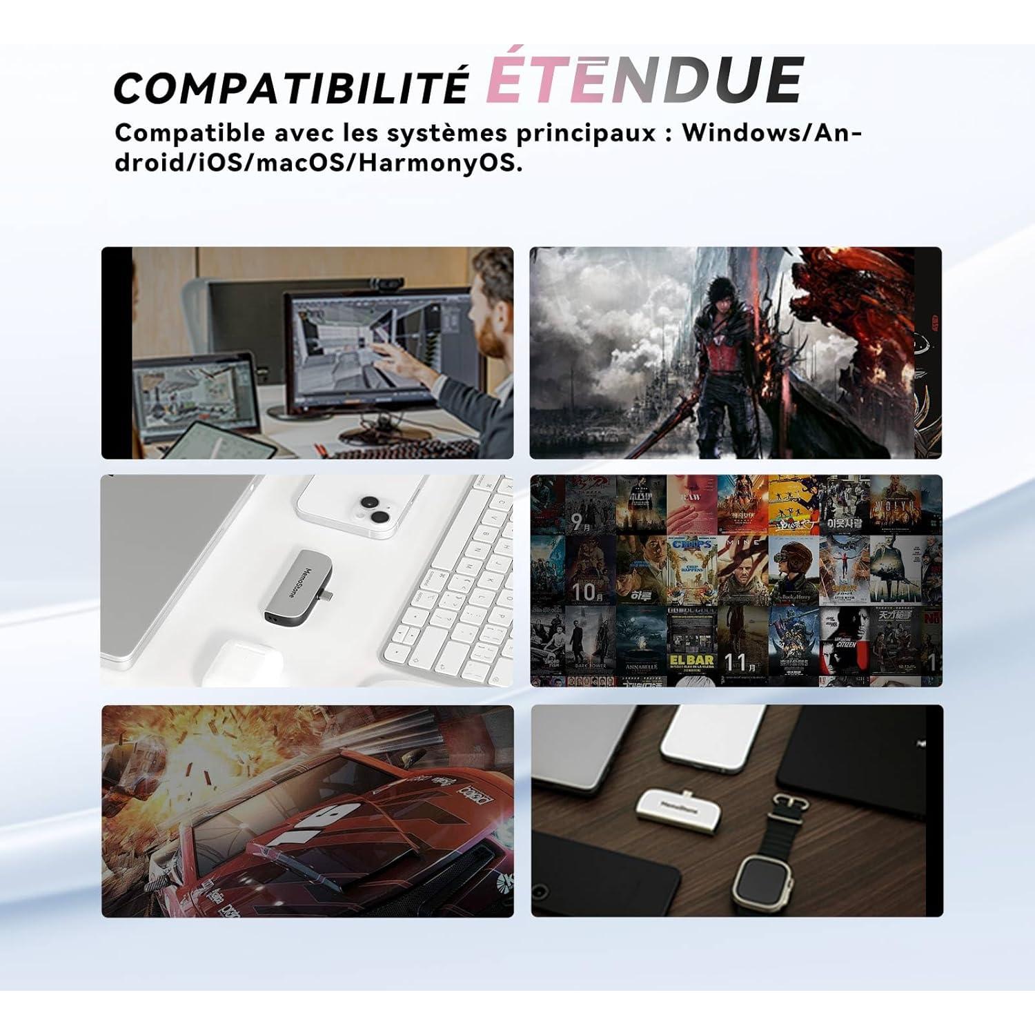 SSD Externo KingSpec 1TB USB-C 2000MB/s Alta Velocidad