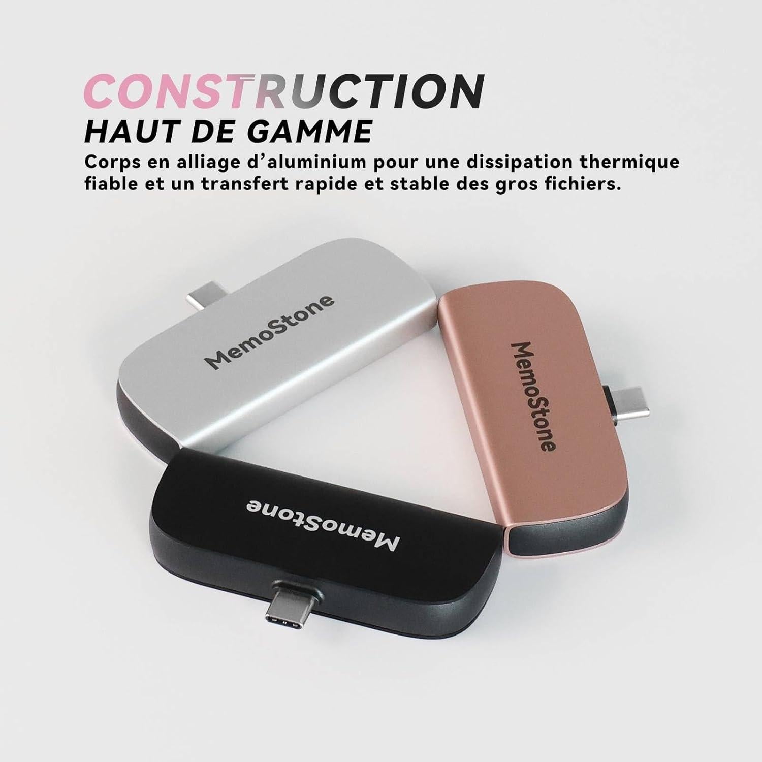 SSD Externo KingSpec 1TB USB-C 2000MB/s Alta Velocidad