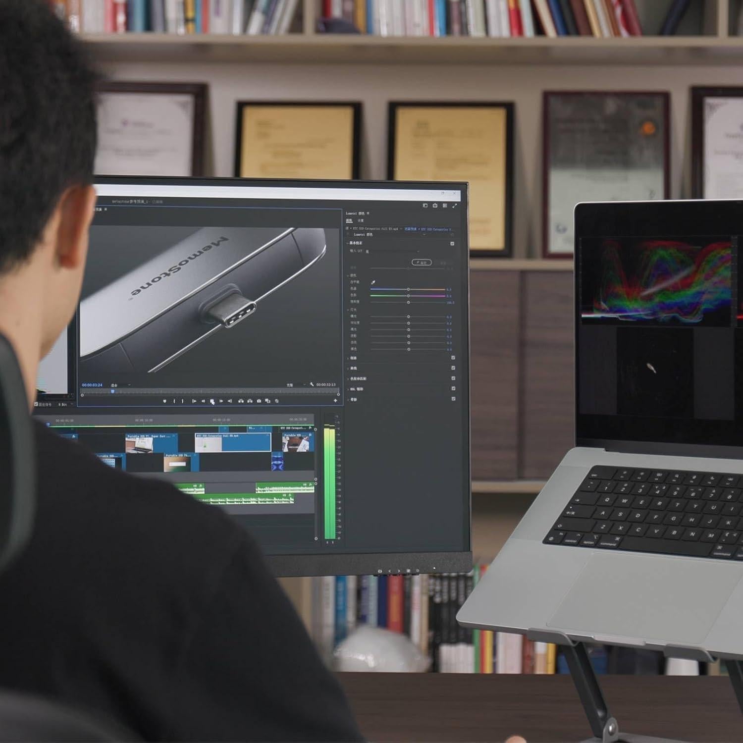 SSD Externo KingSpec 1TB USB-C 2000MB/s Alta Velocidad