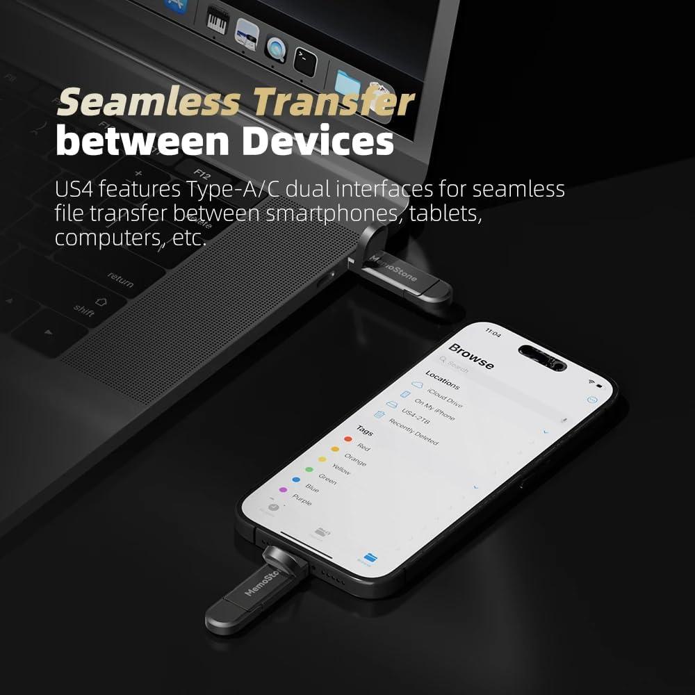 KingSpec SSD Externo 2TB USB 3.2 Tipo A/C - 540MB/s