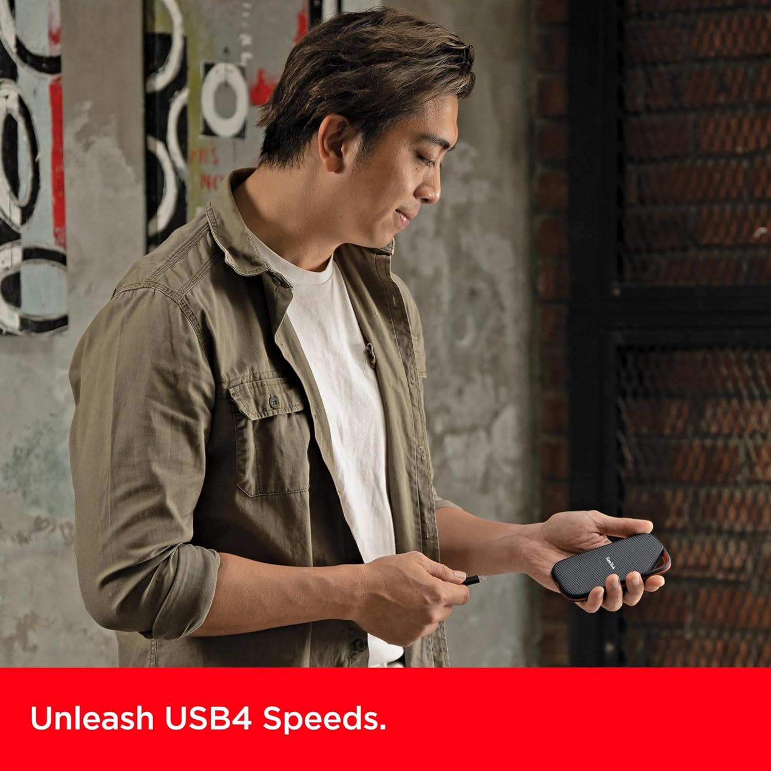 SanDisk Extreme PRO SSD Portátil 4TB USB4 3800MB/s Negro