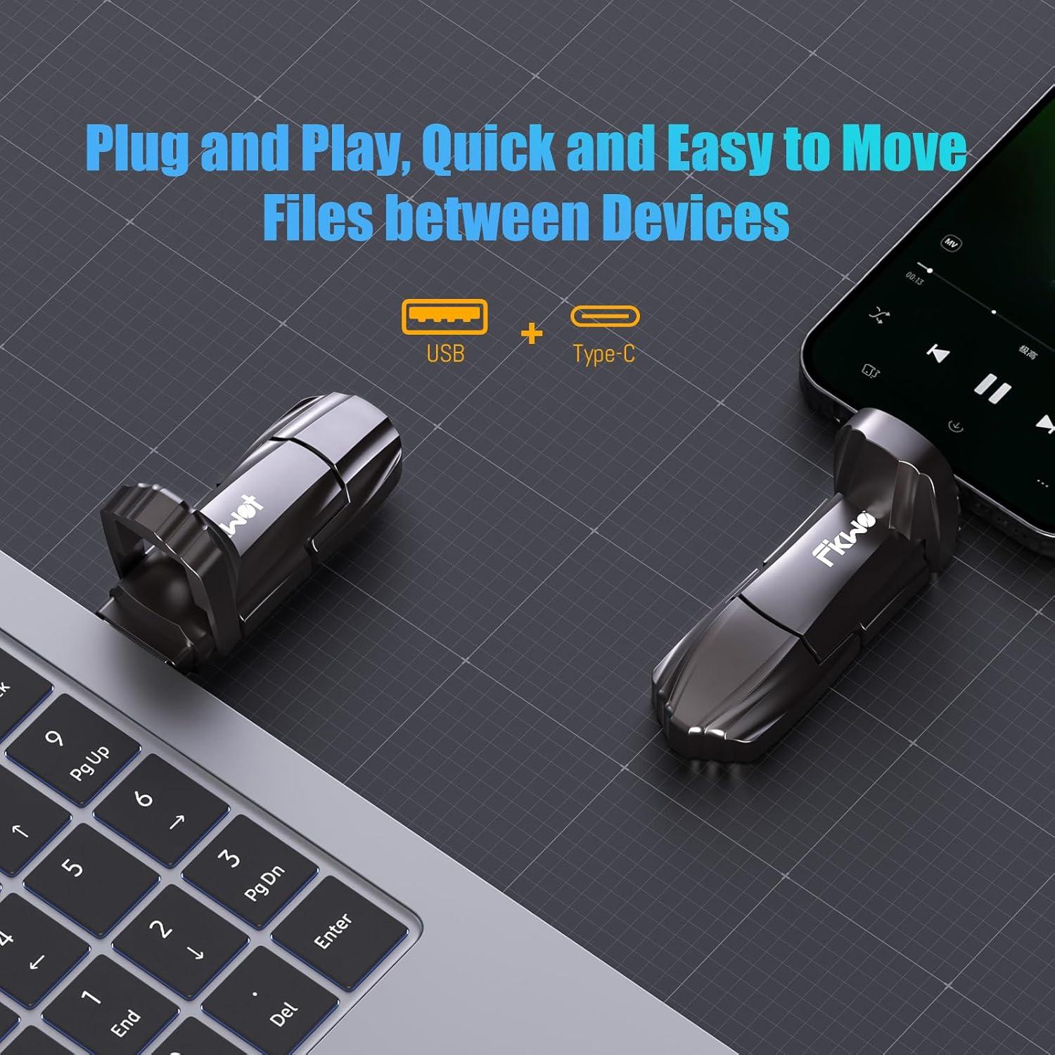 Unidad Flash SSD Externa Fikwot FU386 256GB USB 3.2 Tipo C