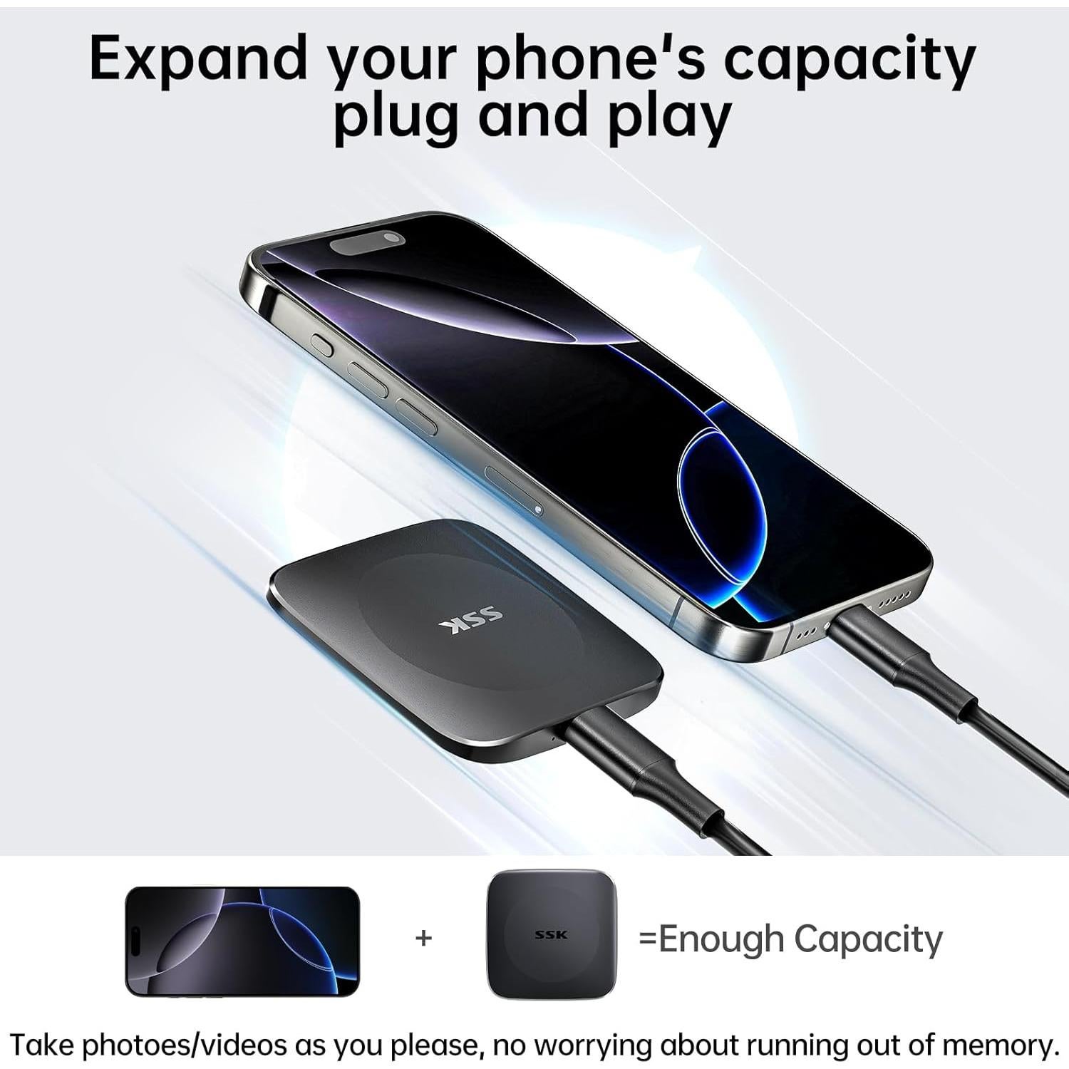 SSD Externo SSK 128GB USB 3.2 Gen 2 hasta 550MB/s