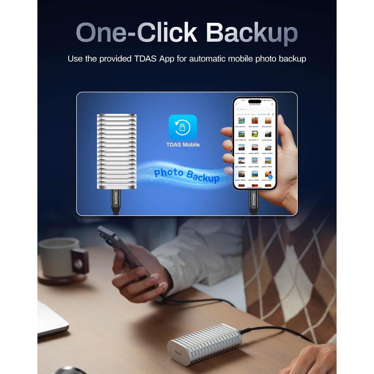 Caja M.2 SSD TERRAMASTER D1 SSD Plus 40Gbps Aluminio