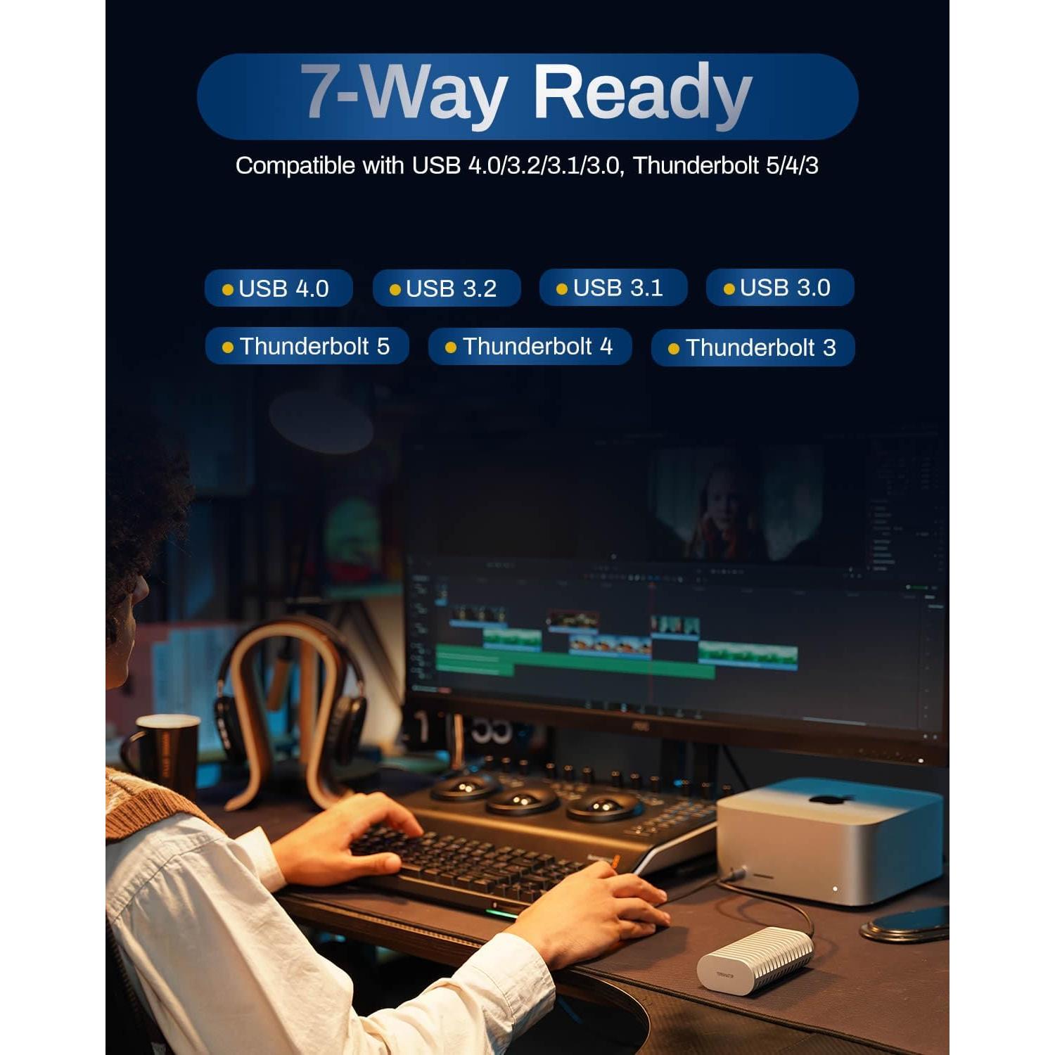 Caja M.2 SSD TERRAMASTER D1 SSD Plus 40Gbps Aluminio