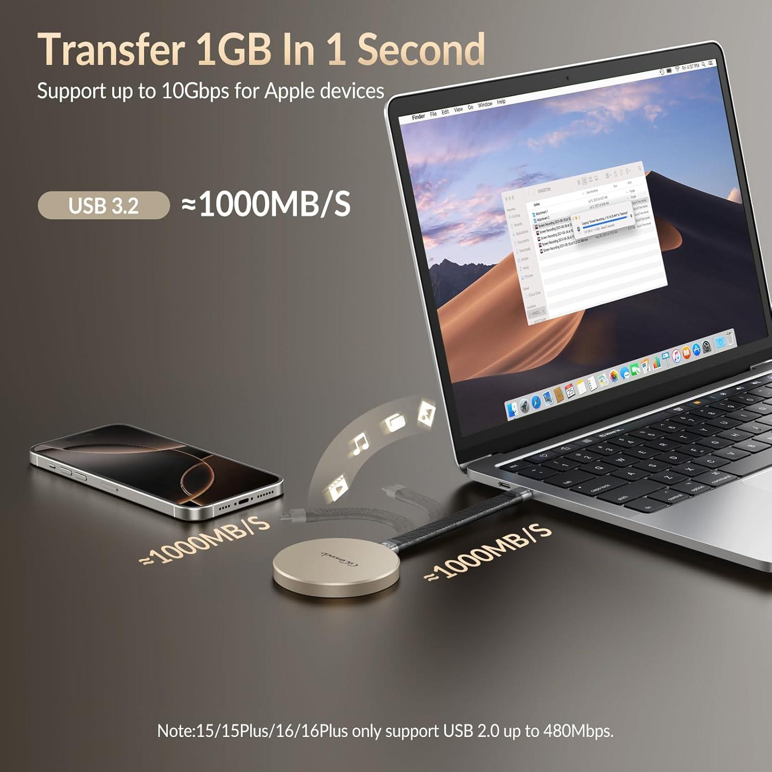 SSD Portátil Magnético GiGimundo GQ20 512GB USB-C 20Gbps