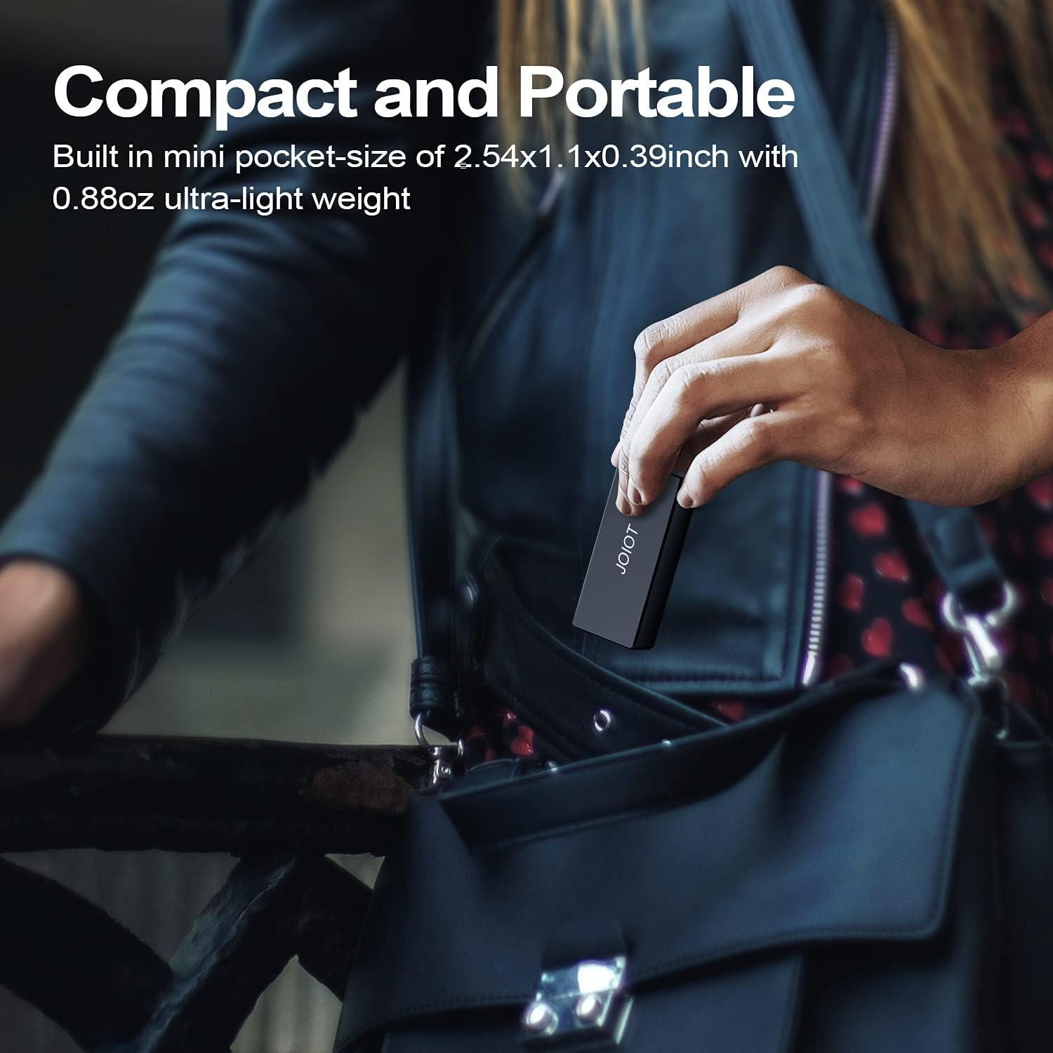 SSD Externo Portátil JOIOT 500GB USB 3.1 Tipo C Ultra-Ligero