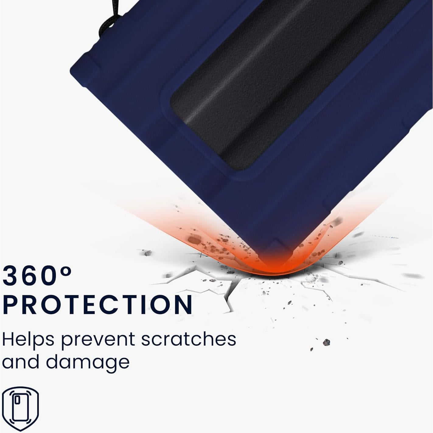 Funda de Silicona kwmobile para Samsung SSD T7 Shield - Azul